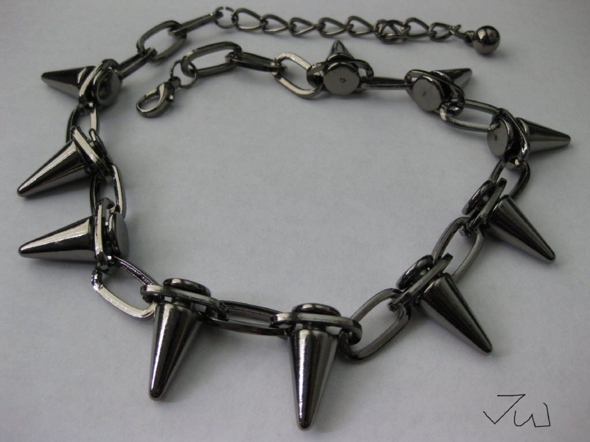 Jewelry Black Spike Chain Necklace Size ONE SIZE - 2 Thumbnail