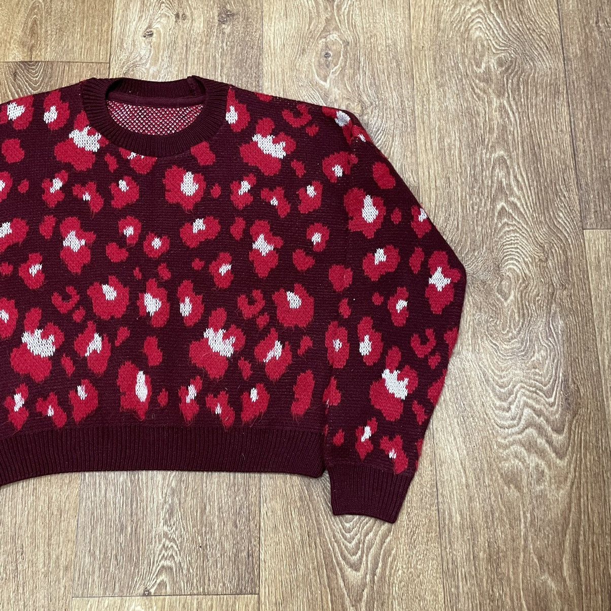 Vintage Vintage Y2K Red All Over Print Crop Sweater Streetwear M Size US M / EU 48-50 / 2 - 2 Thumbnail