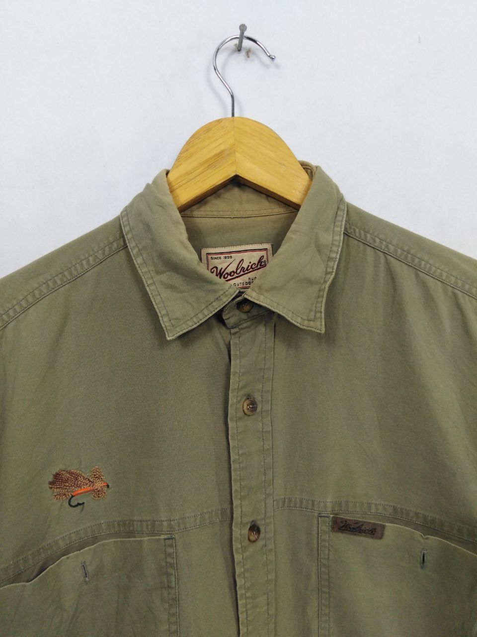 Woolrich Woolen Mills WOOLRICH RUGGED WEAR EMBOIDERY FLY BAIT BUTTON UP SHIRT Size US M / EU 48-50 / 2 - 4 Thumbnail