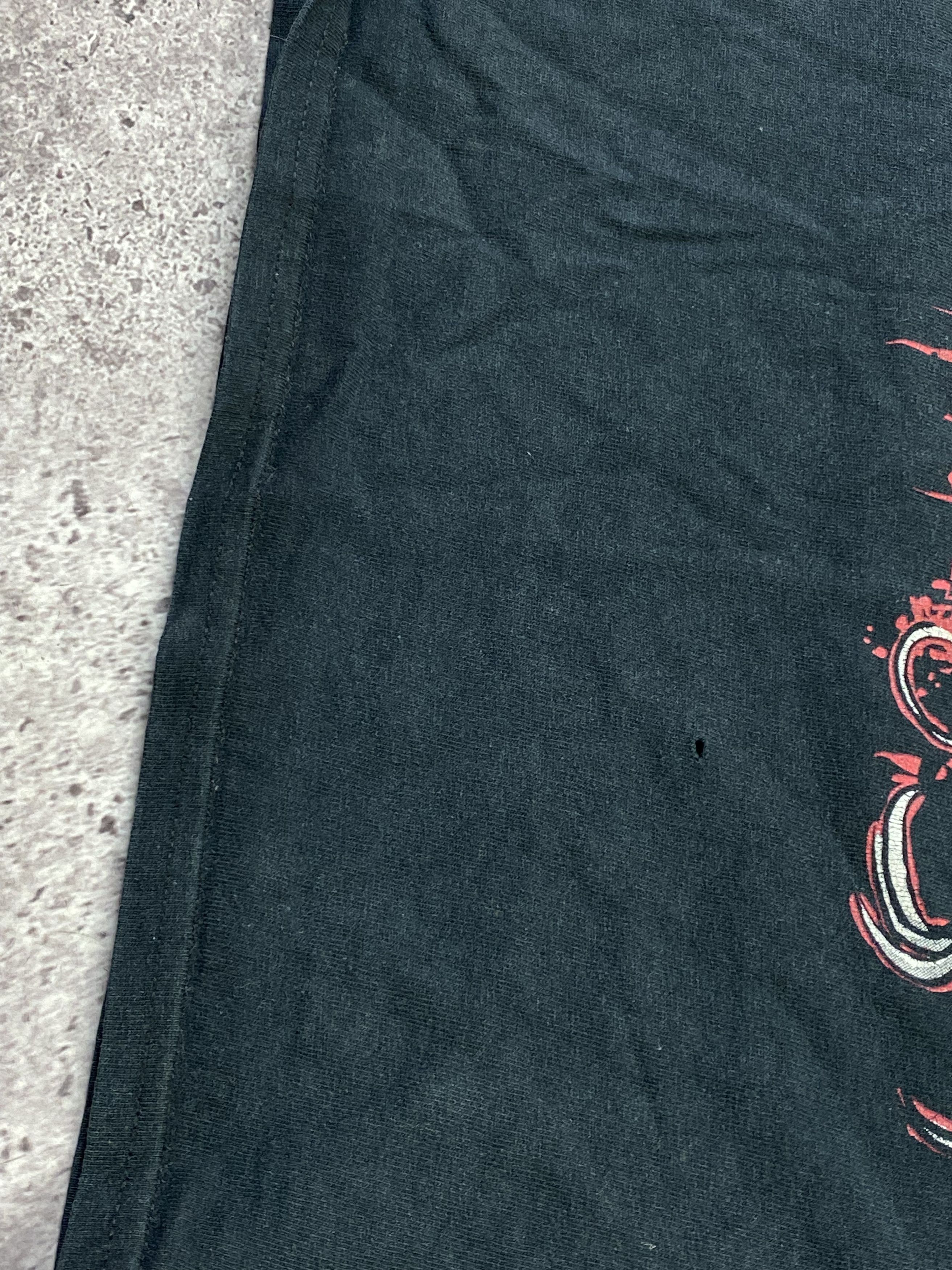 Band Tees × Vintage Vintage 90s Slipknot Hardcore Black T-Shirt Punk Death Satan Size US XXL / EU 58 / 5 - 5 Thumbnail