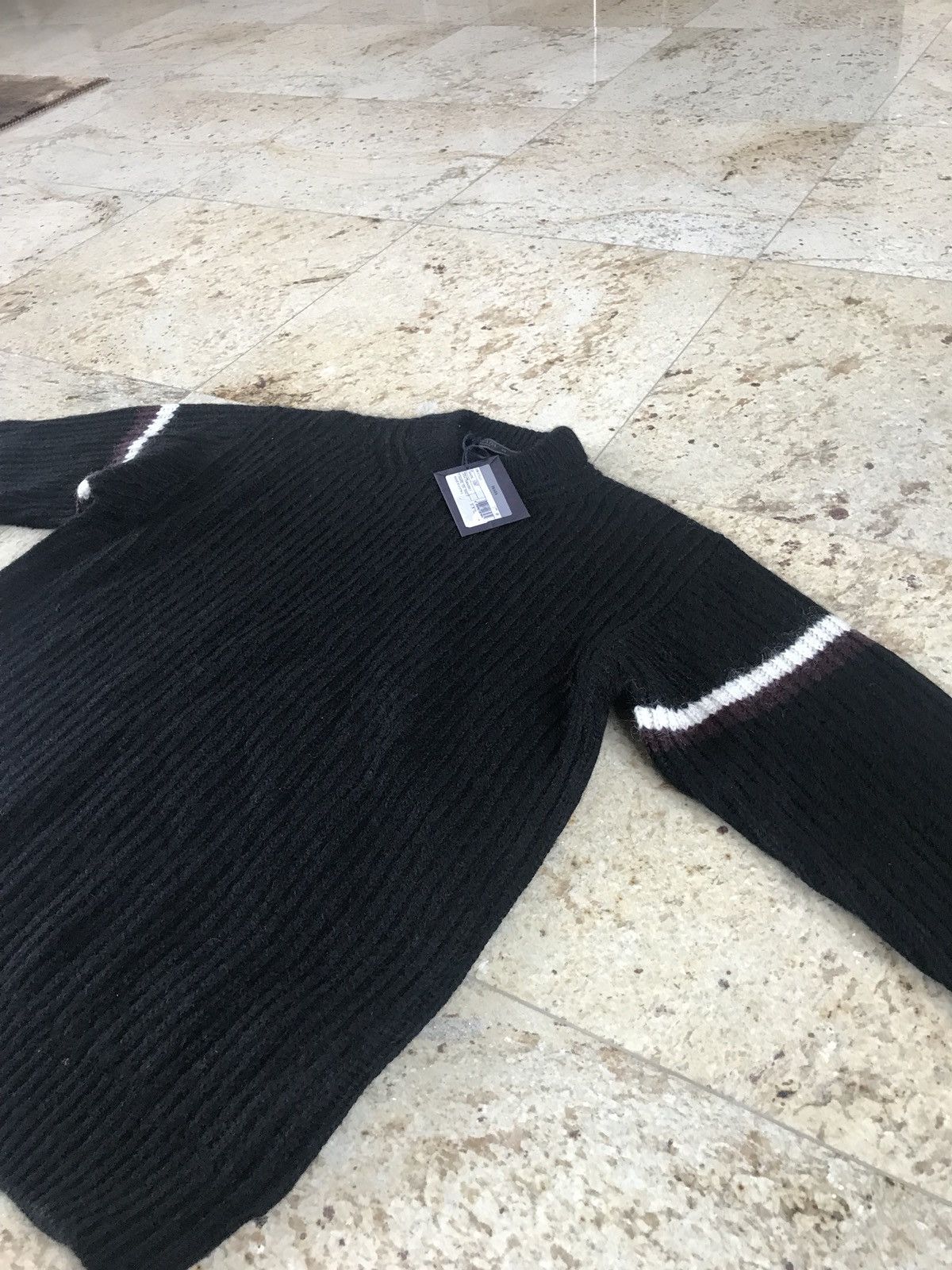 Prada Ribbed Mohair Knitwear in Nero Size US M / EU 48-50 / 2 - 10 Thumbnail