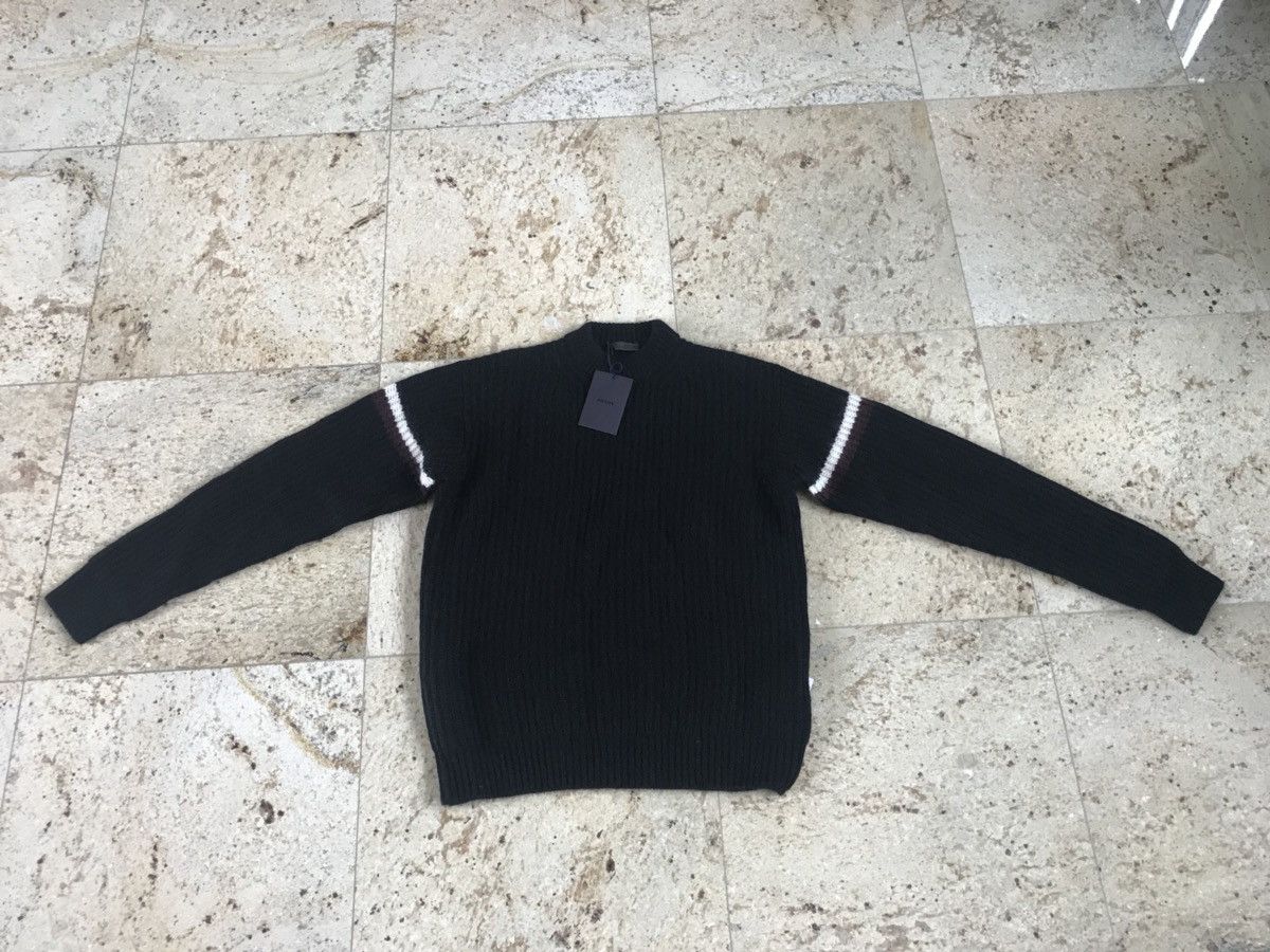Prada Ribbed Mohair Knitwear in Nero Size US M / EU 48-50 / 2 - 2 Thumbnail