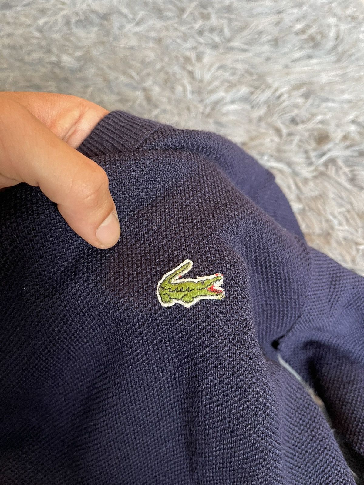 Lacoste × Vintage Lacoste 90s vintage navy wool sweater Size US S / EU 44-46 / 1 - 2 Thumbnail
