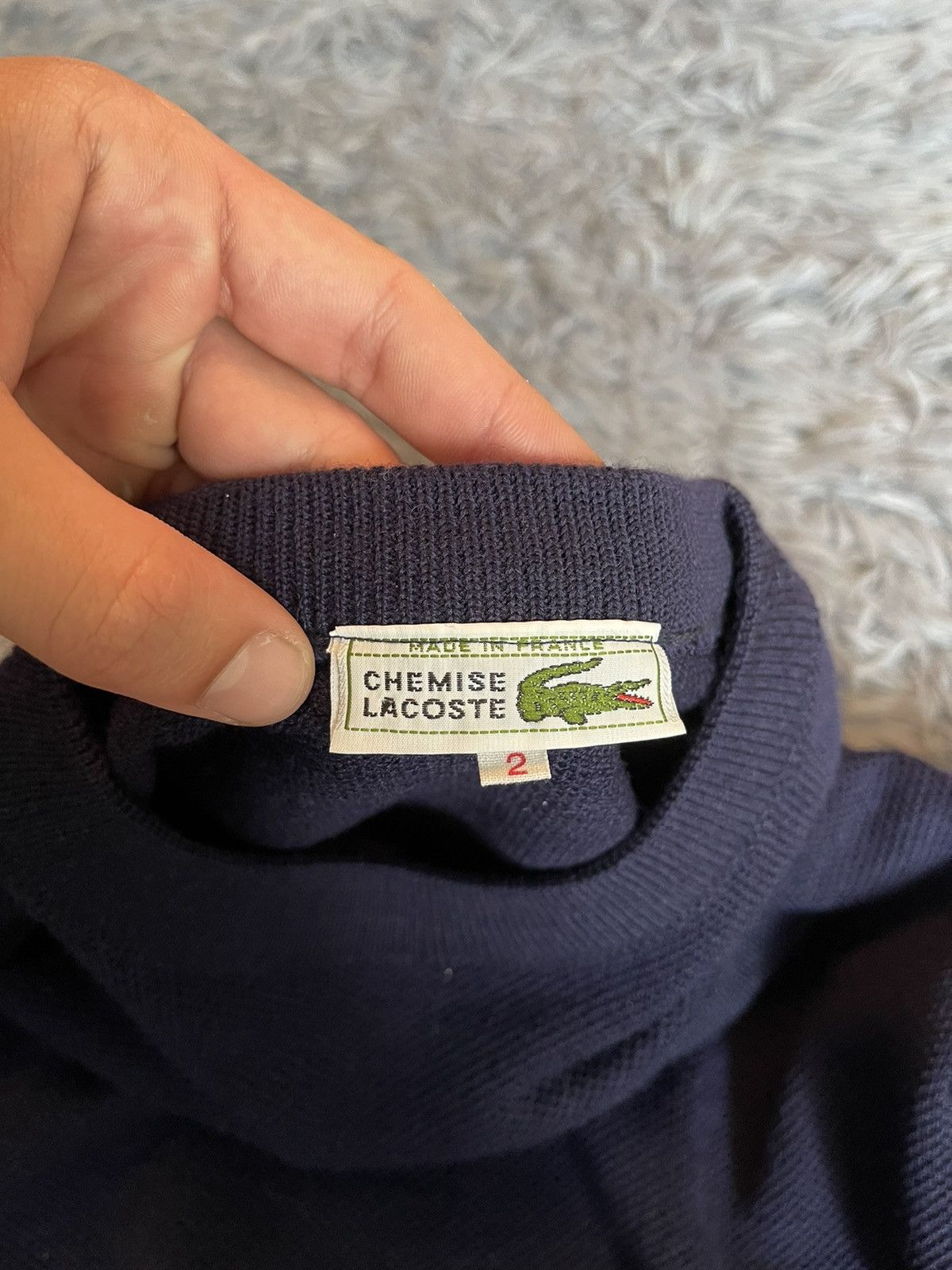 Lacoste × Vintage Lacoste 90s vintage navy wool sweater Size US S / EU 44-46 / 1 - 3 Thumbnail