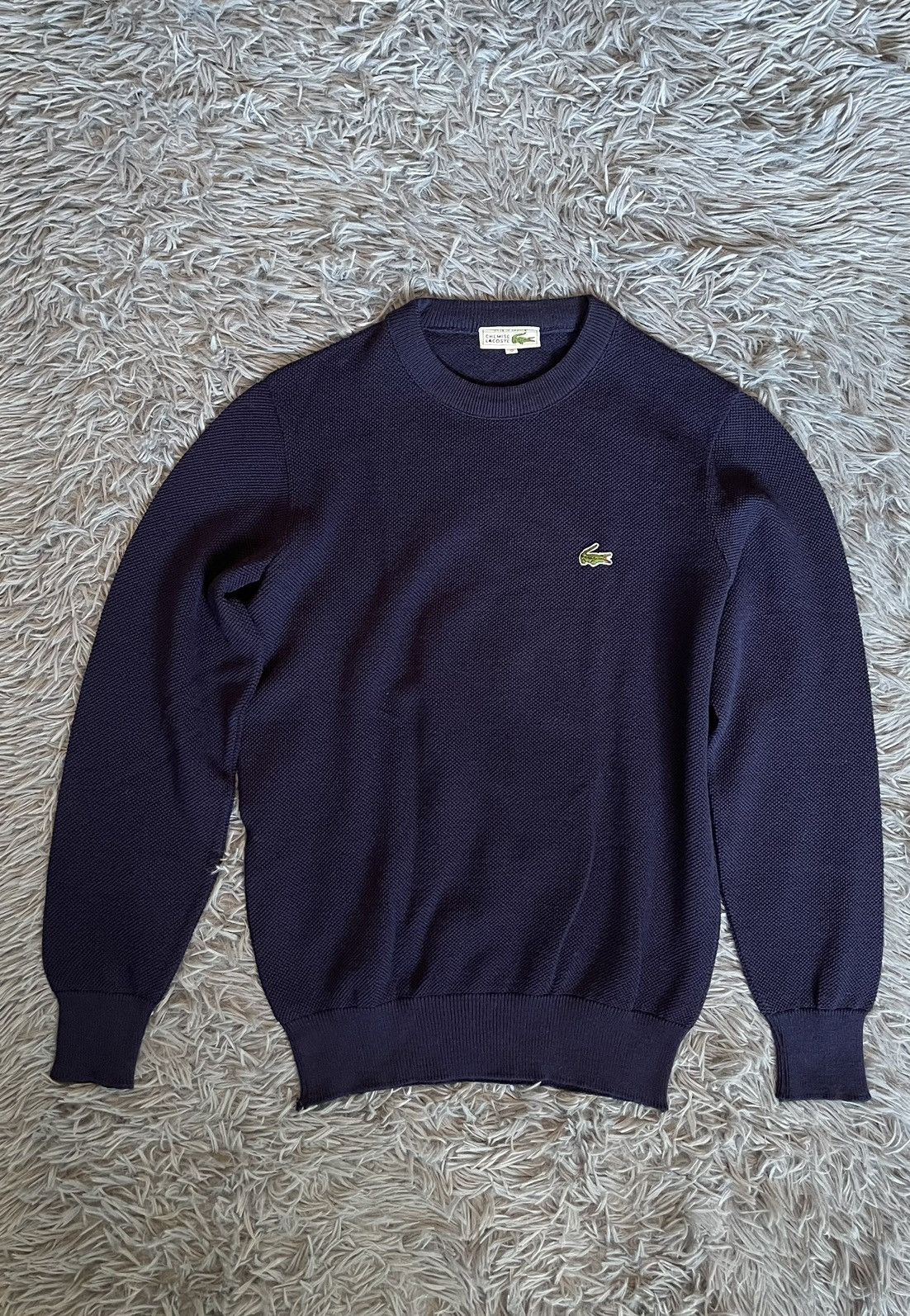 Lacoste × Vintage Lacoste 90s vintage navy wool sweater Size US S / EU 44-46 / 1 - 1 Thumbnail