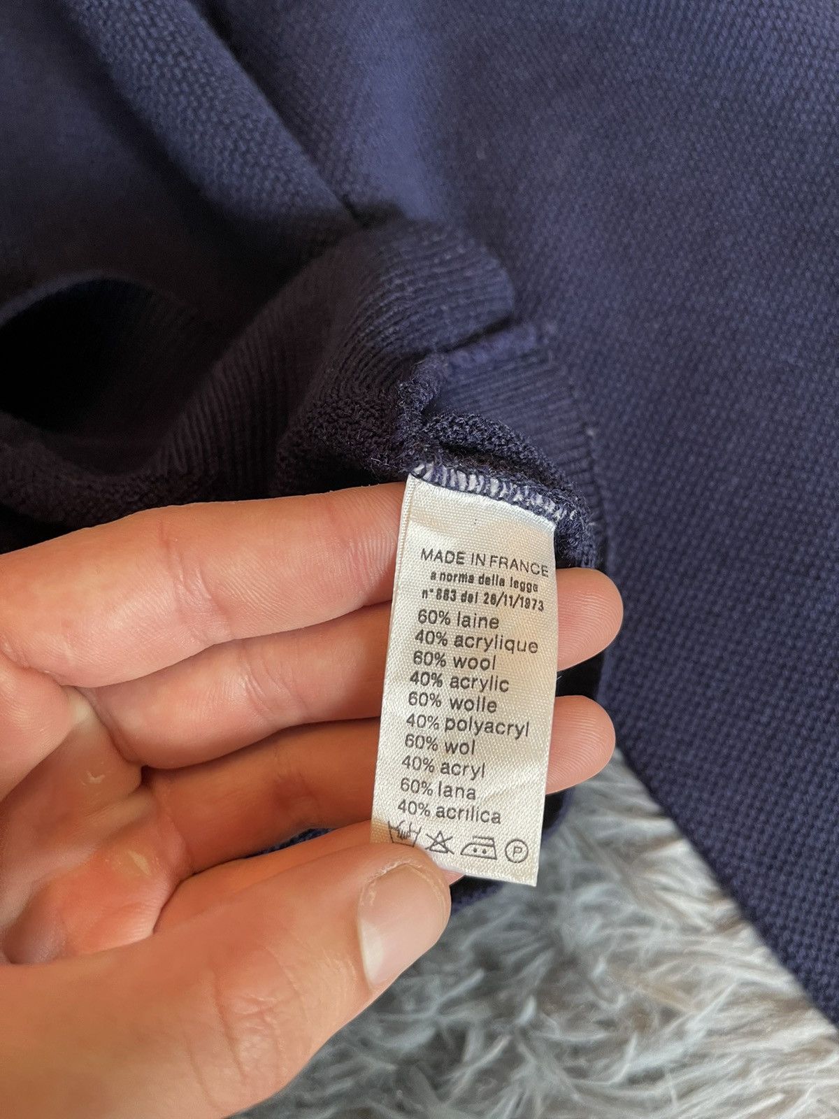Lacoste × Vintage Lacoste 90s vintage navy wool sweater Size US S / EU 44-46 / 1 - 4 Thumbnail