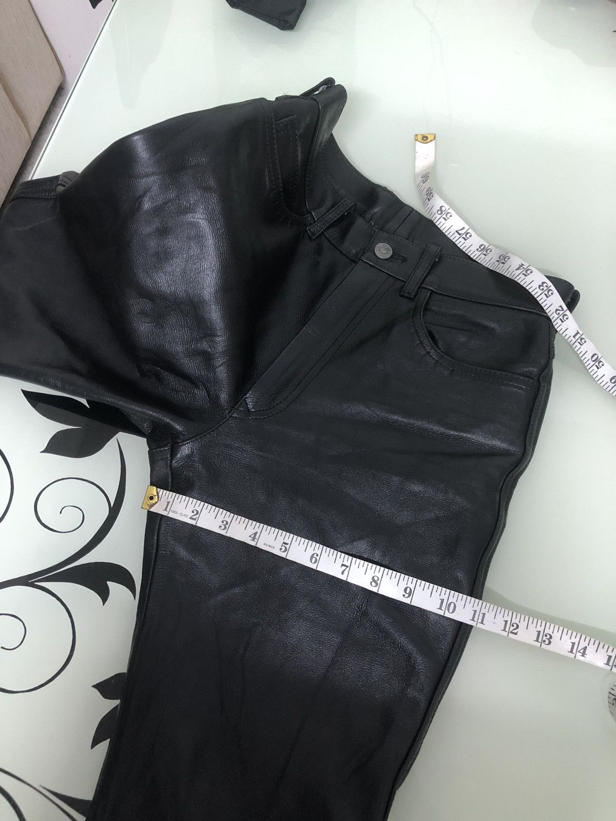 Leather Vintage C.Brumes Japan Made Bondage Punk Leather Pants Size US 27 - 22 Thumbnail