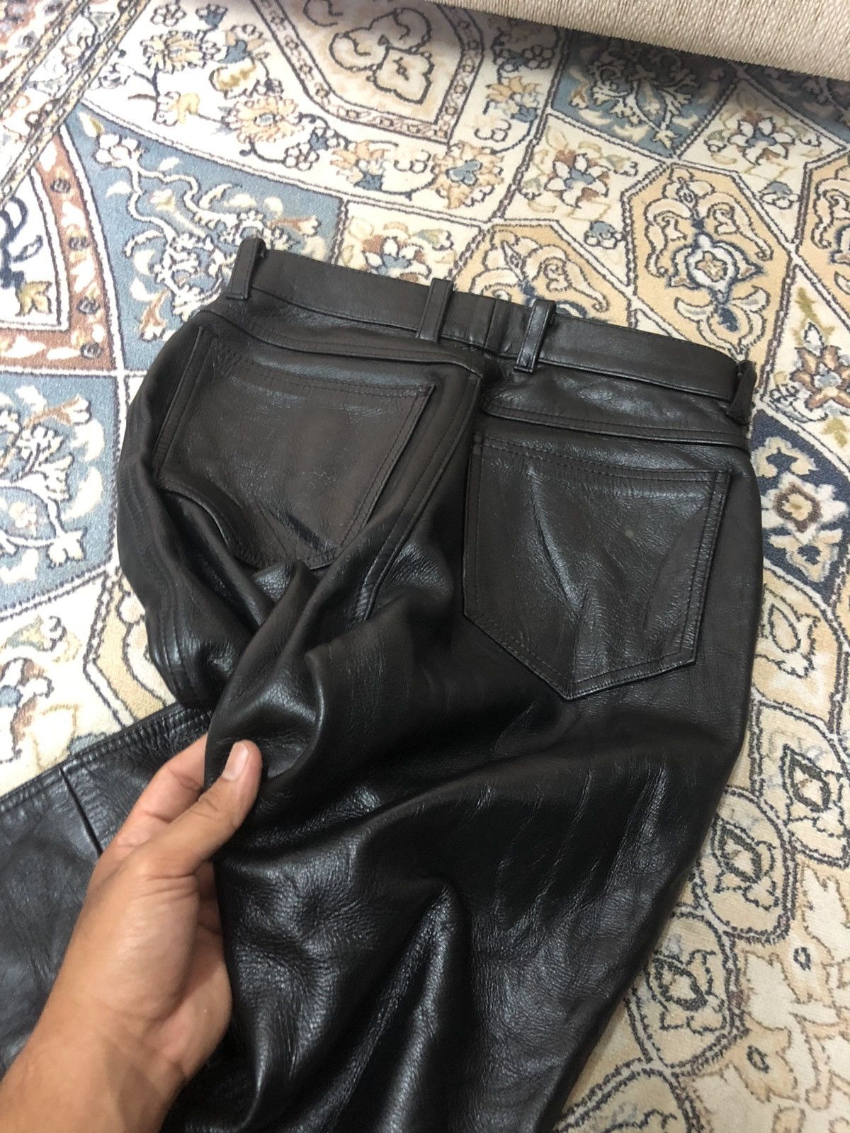 Leather Vintage C.Brumes Japan Made Bondage Punk Leather Pants Size US 27 - 13 Thumbnail