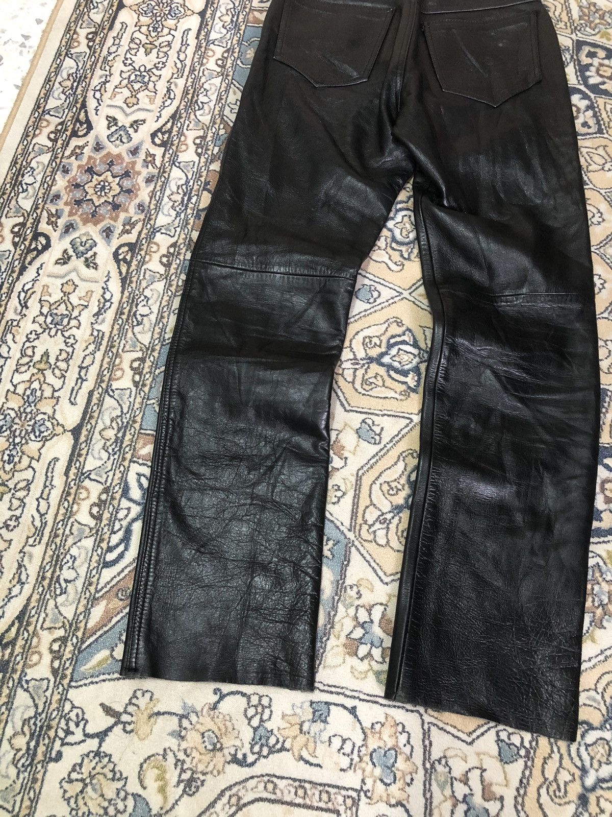 Leather Vintage C.Brumes Japan Made Bondage Punk Leather Pants Size US 27 - 14 Thumbnail