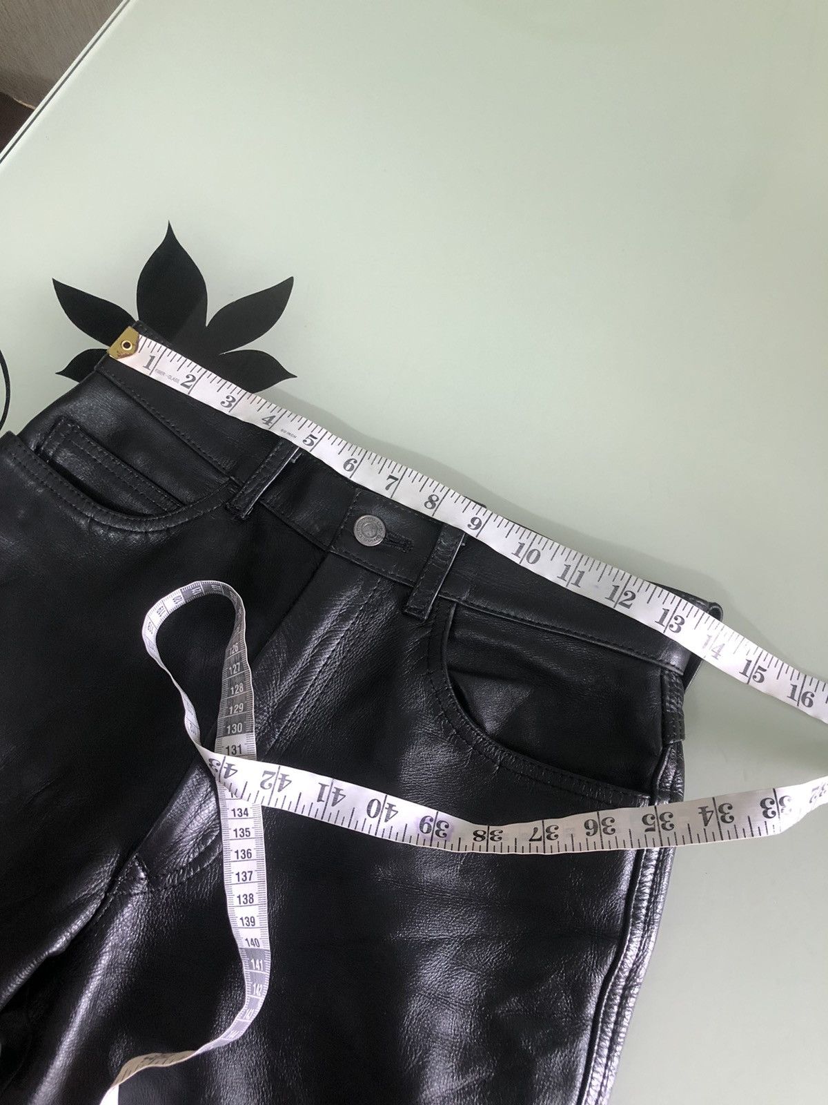 Leather Vintage C.Brumes Japan Made Bondage Punk Leather Pants Size US 27 - 19 Thumbnail