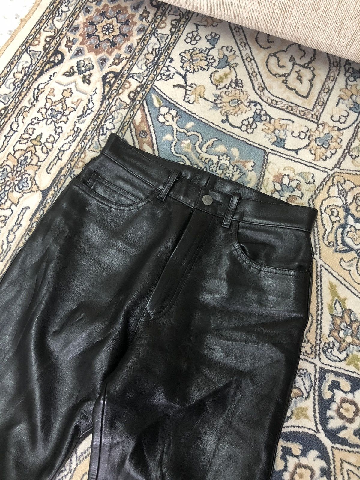 Leather Vintage C.Brumes Japan Made Bondage Punk Leather Pants Size US 27 - 5 Thumbnail