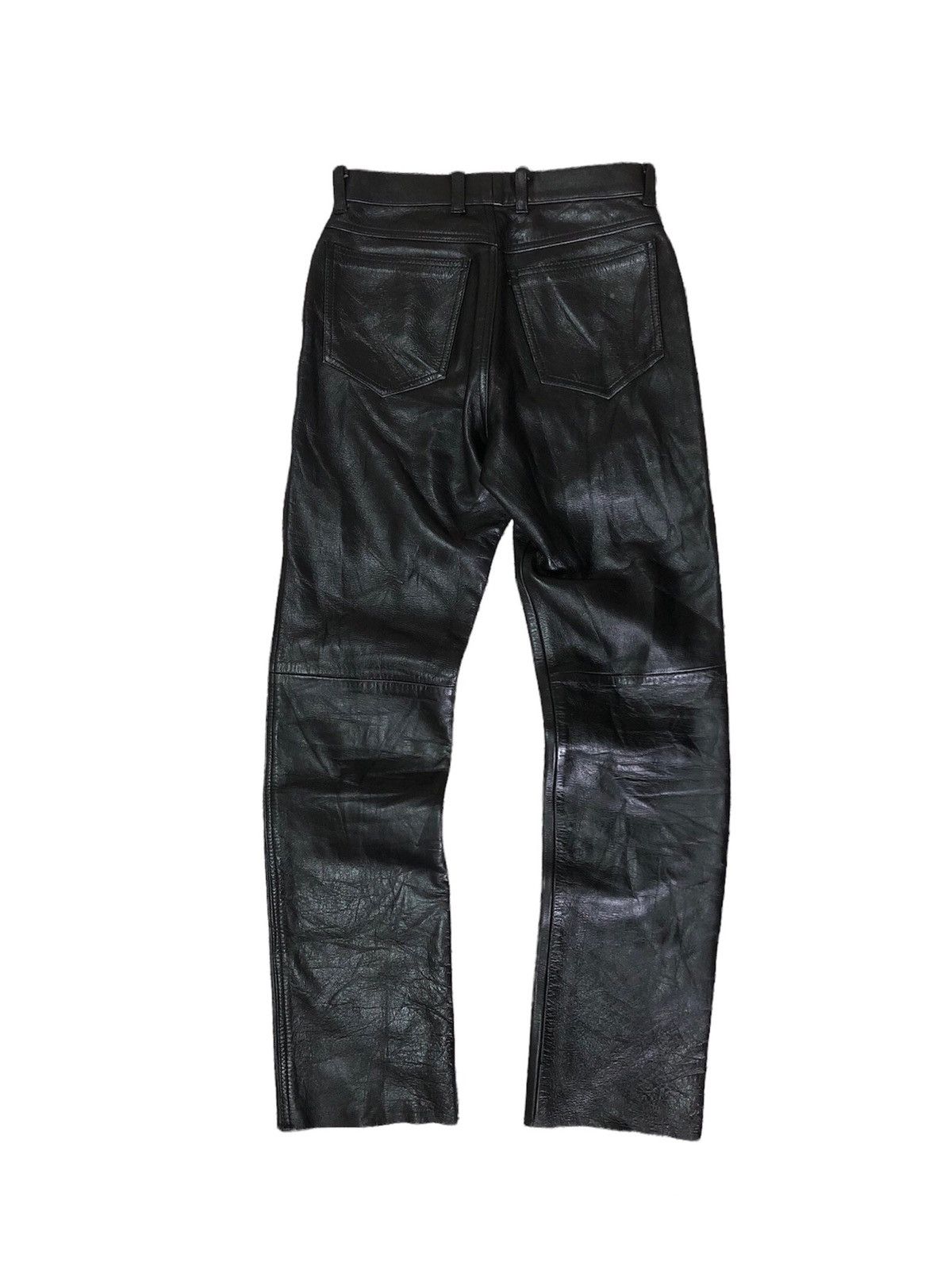 Leather Vintage C.Brumes Japan Made Bondage Punk Leather Pants Size US 27 - 2 Thumbnail
