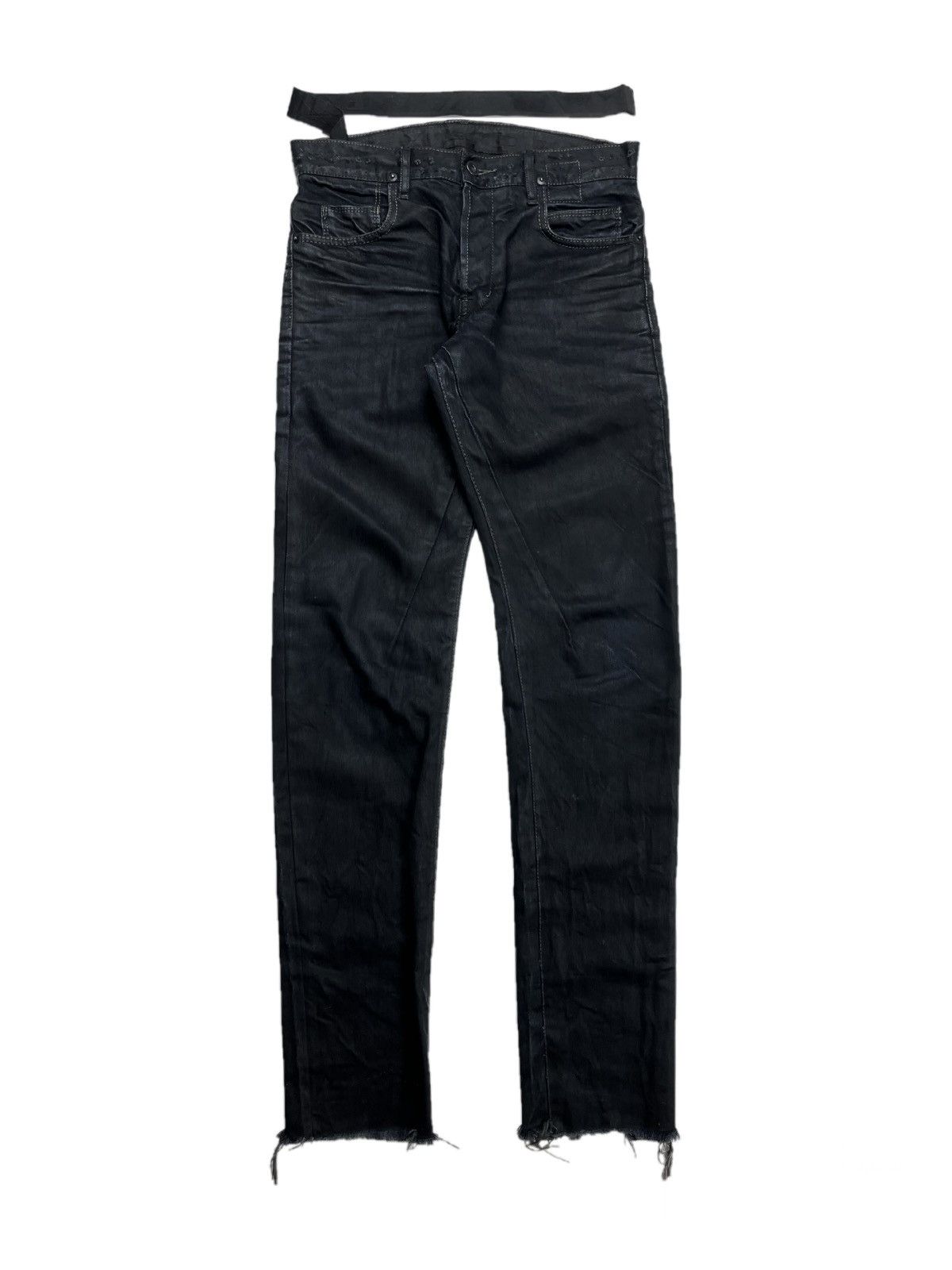 Rick Owens Rick Owens Archive Waxed Distressed Detroit Denim Jeans ...