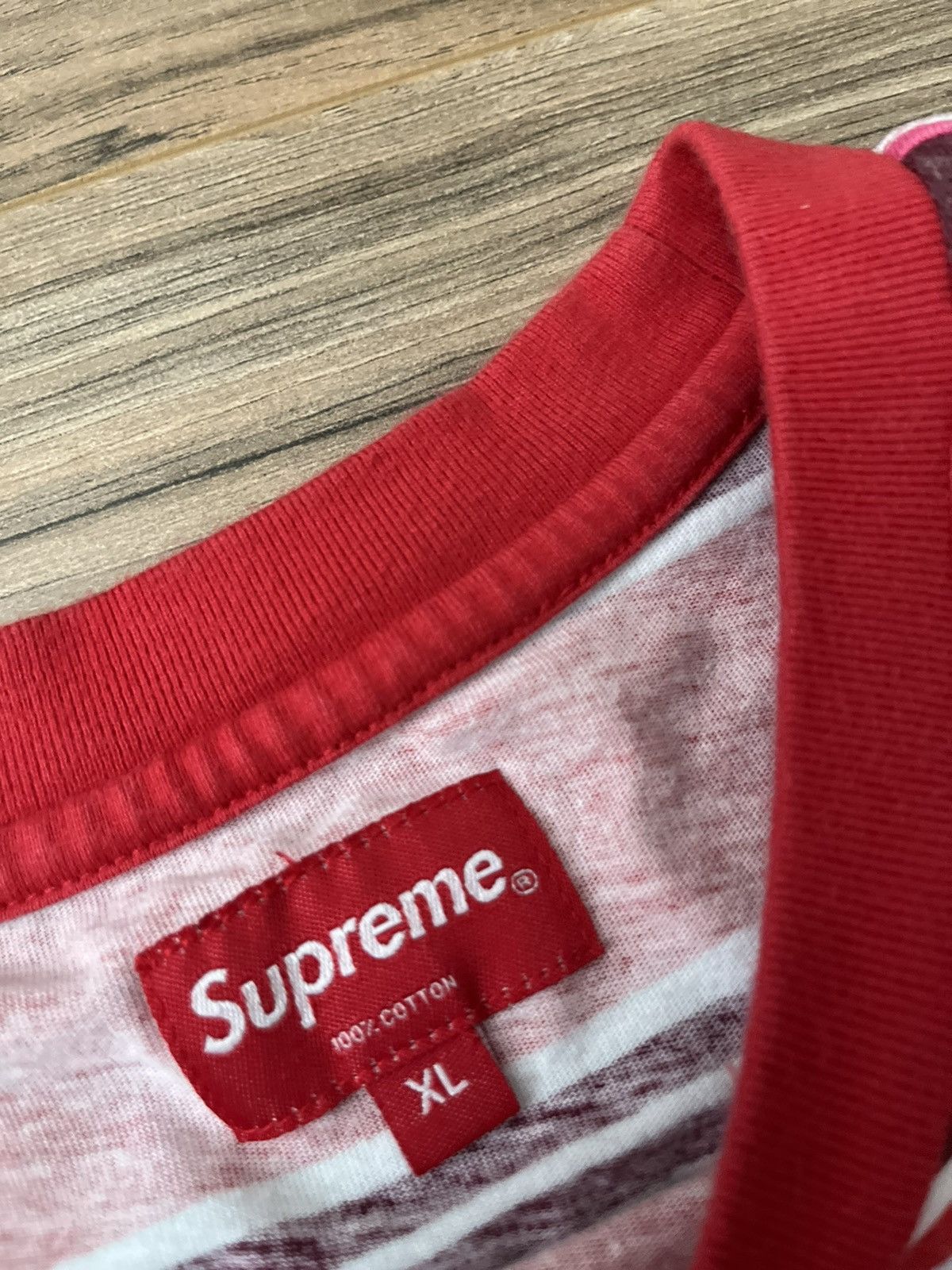 Supreme Supreme Stripe S/S Top Size US XL / EU 56 / 4 - 11 Thumbnail