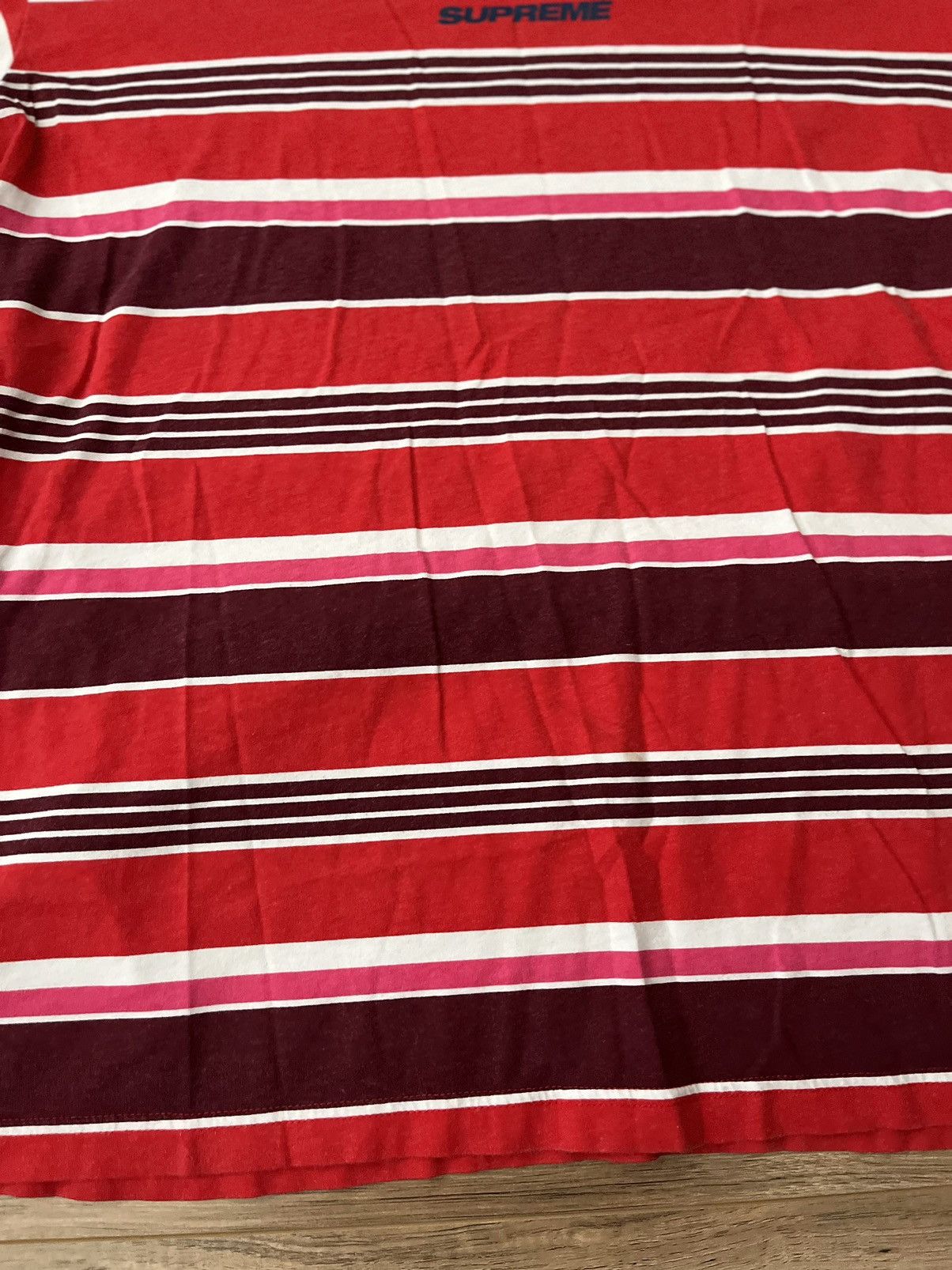 Supreme Supreme Stripe S/S Top Size US XL / EU 56 / 4 - 9 Thumbnail