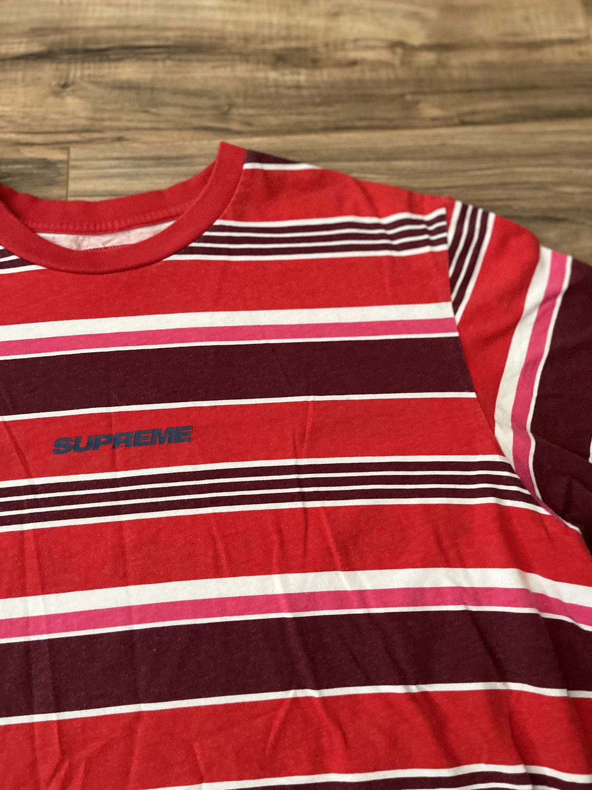Supreme Supreme Stripe S/S Top Size US XL / EU 56 / 4 - 7 Thumbnail