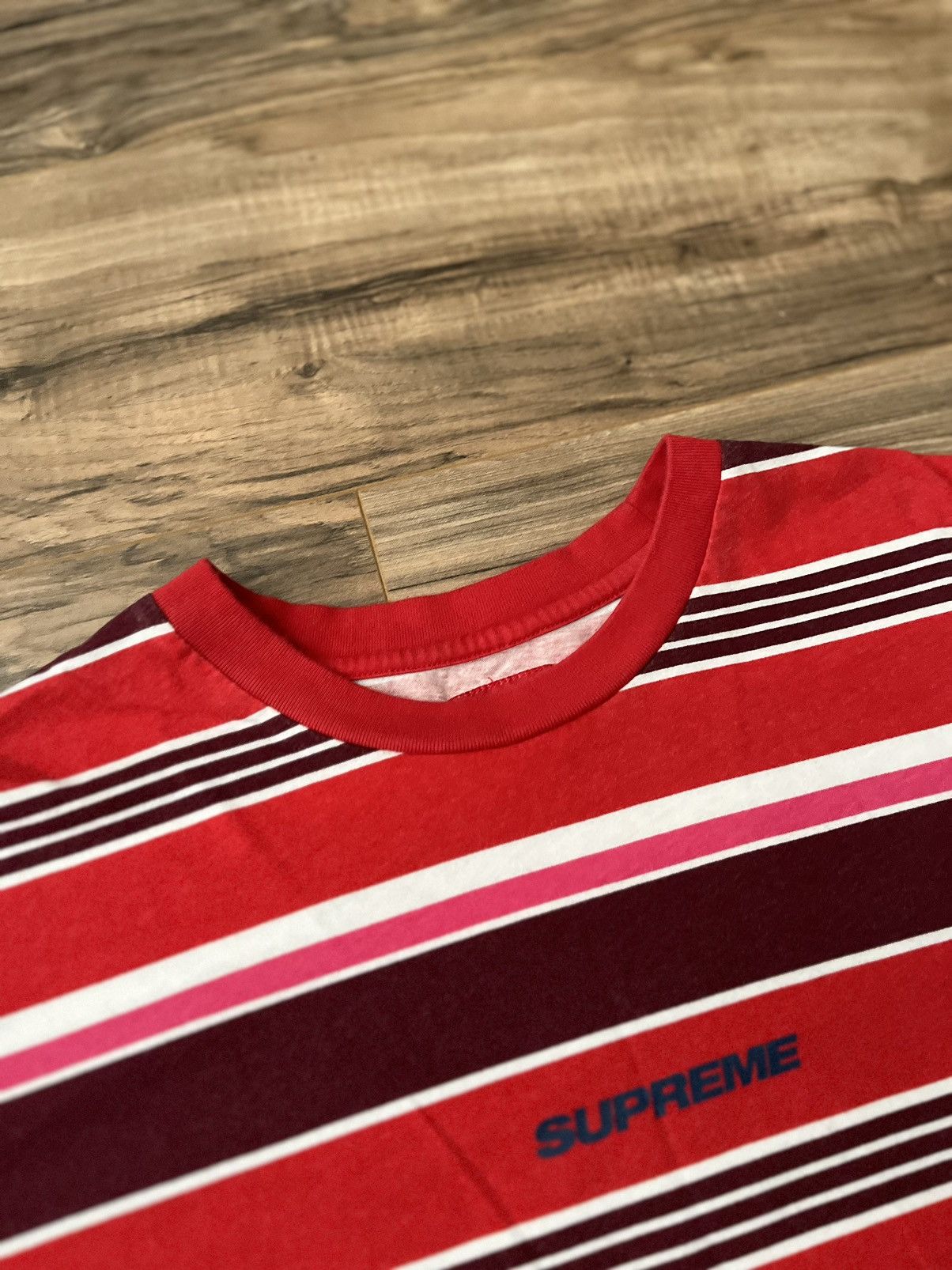 Supreme Supreme Stripe S/S Top Size US XL / EU 56 / 4 - 4 Thumbnail