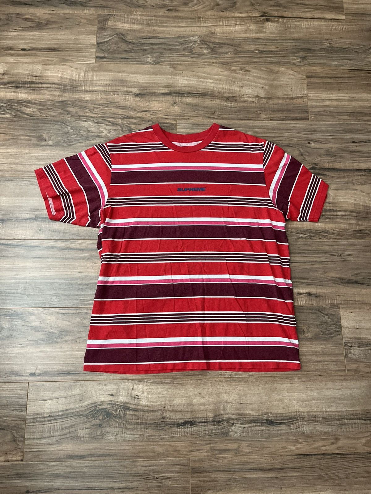 Supreme Supreme Stripe S/S Top Size US XL / EU 56 / 4 - 1 Thumbnail