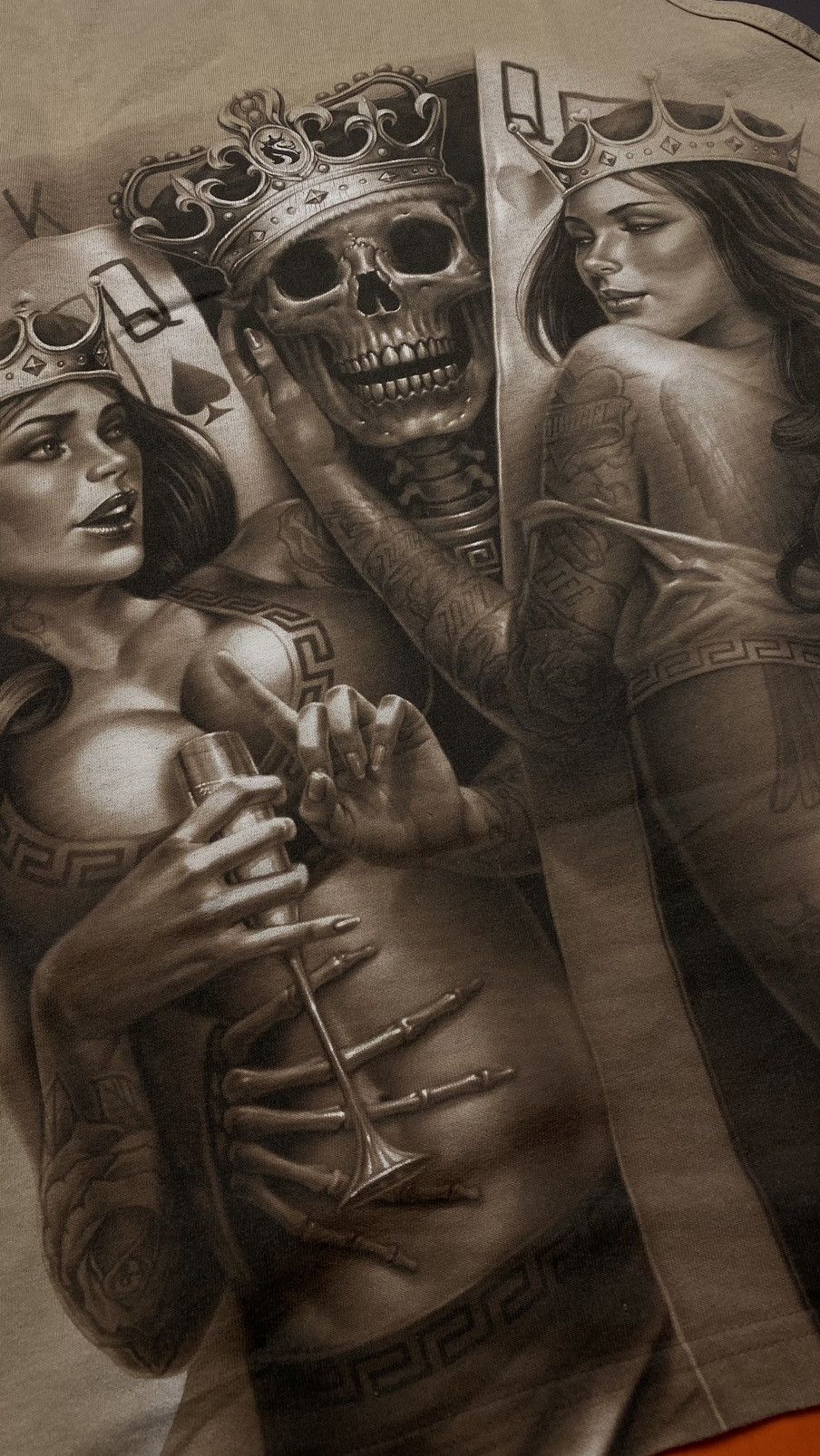 Japanese Brand × Vintage King skeleton and sexy girl ogabel t-shirt Size US L / EU 52-54 / 3 - 4 Thumbnail