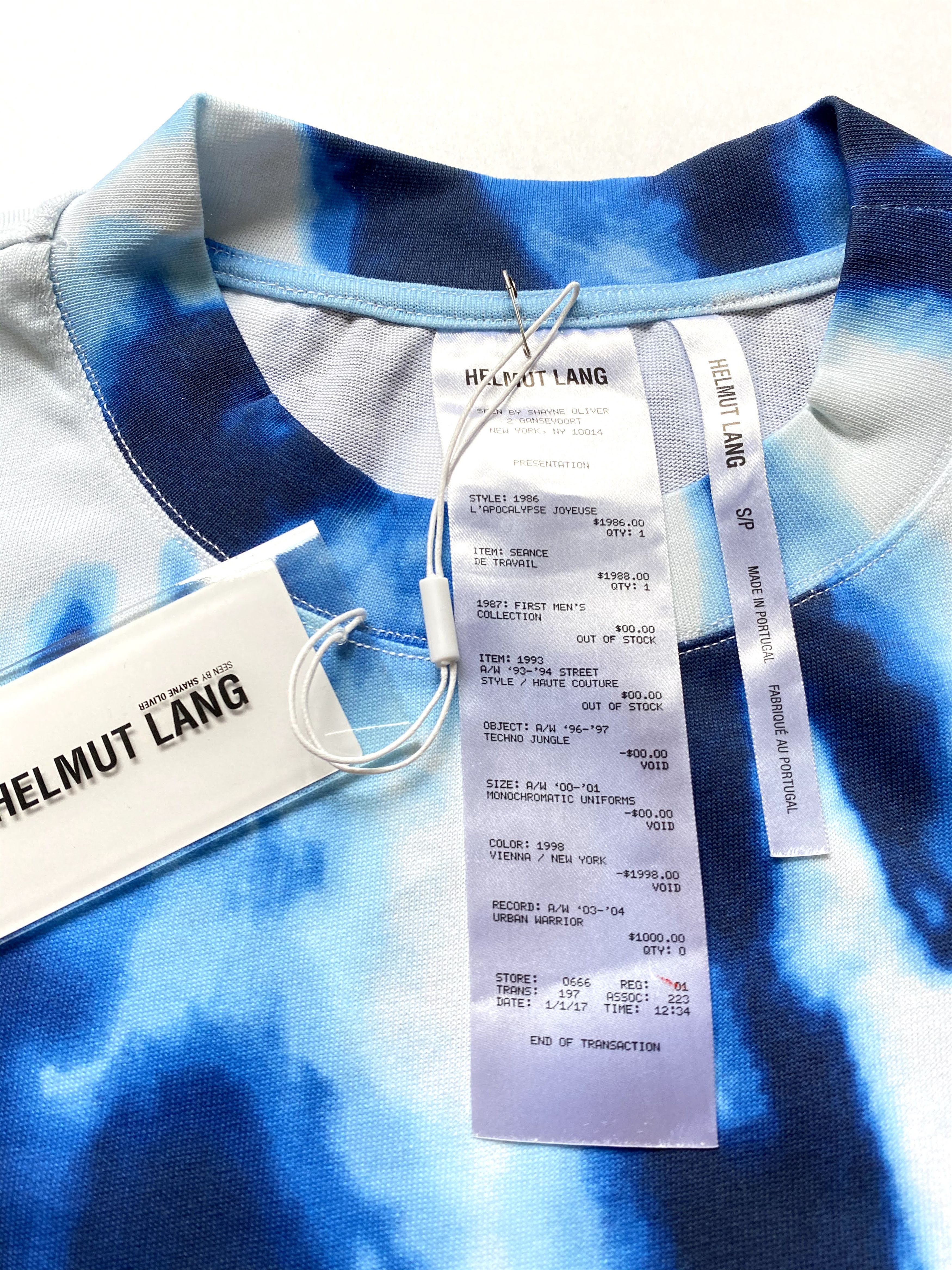 Helmut Lang ⚡️FREE SALE⚡️ Helmut Lang Tie Dye Blue Oversized Tshirt Size US S / EU 44-46 / 1 - 5 Thumbnail