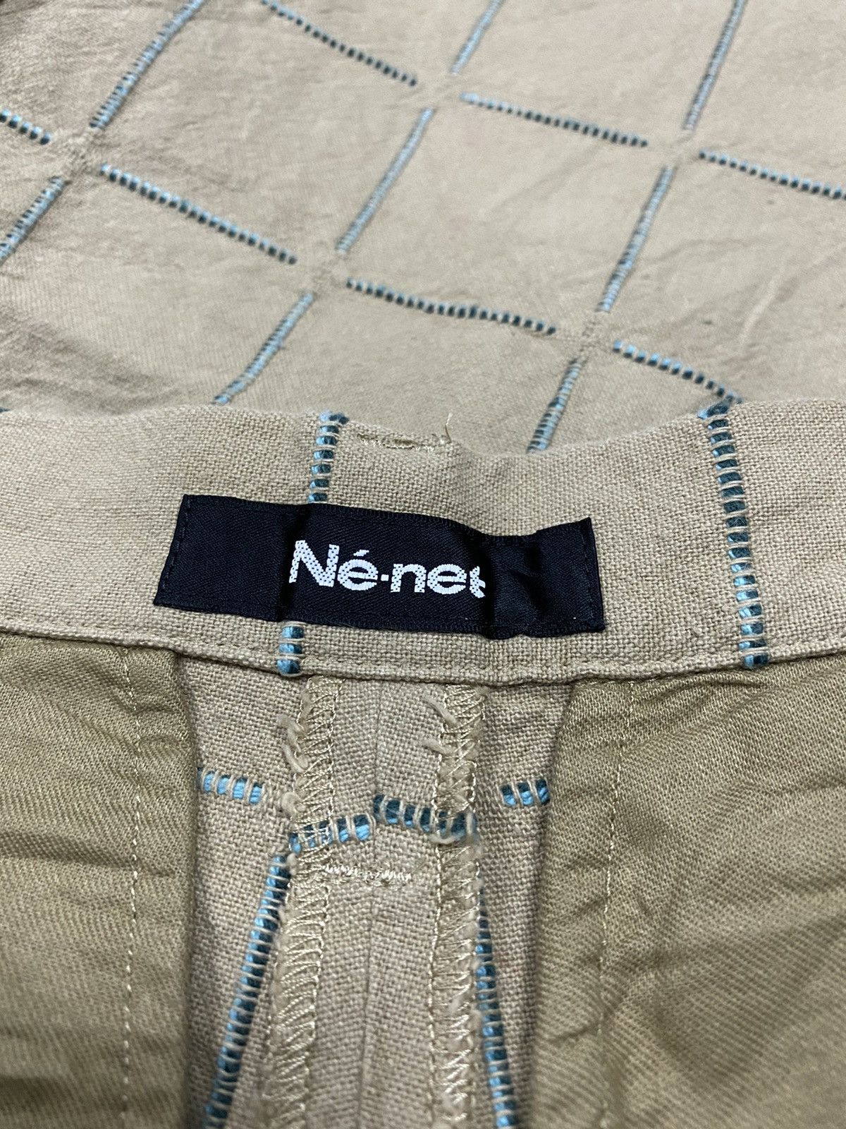 Ne-Net Ne-net Issey Miyake Sashiko Cropped Pants Size US 29 - 9 Thumbnail