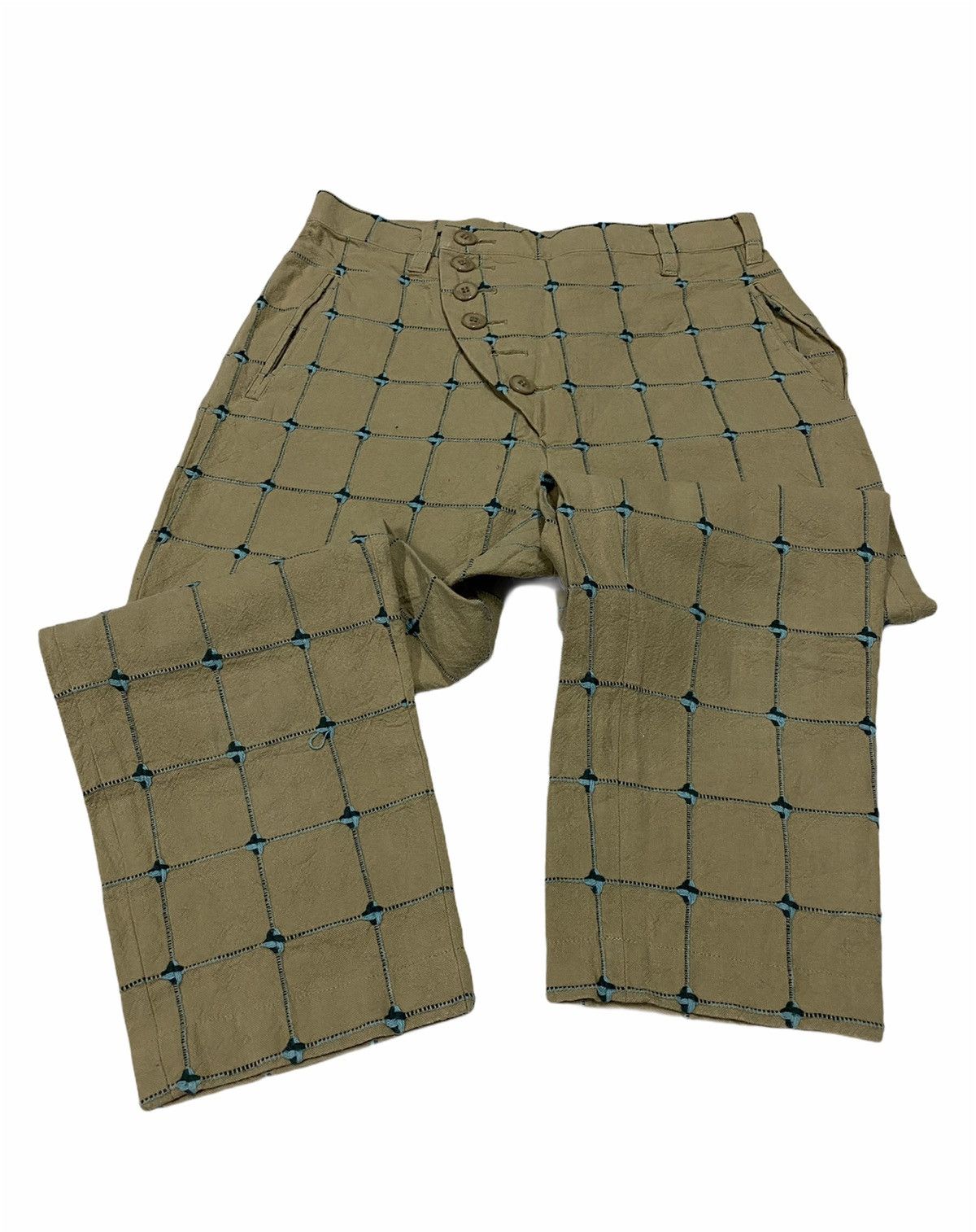 Ne-Net Ne-net Issey Miyake Sashiko Cropped Pants Size US 29 - 5 Thumbnail