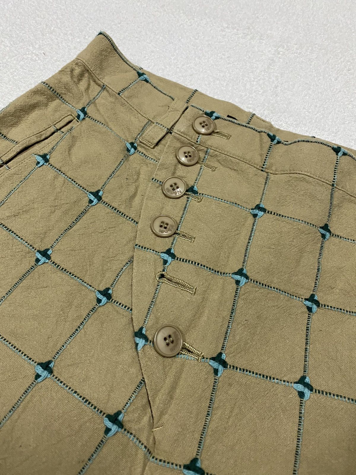 Ne-Net Ne-net Issey Miyake Sashiko Cropped Pants Size US 29 - 12 Thumbnail