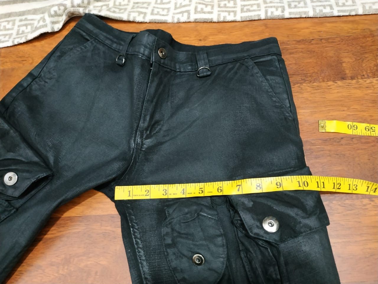 Designer × Seditionaries Fit 31 to 32, Multipocket wax/coated Stretch Pants Size US 32 / EU 48 - 12 Thumbnail