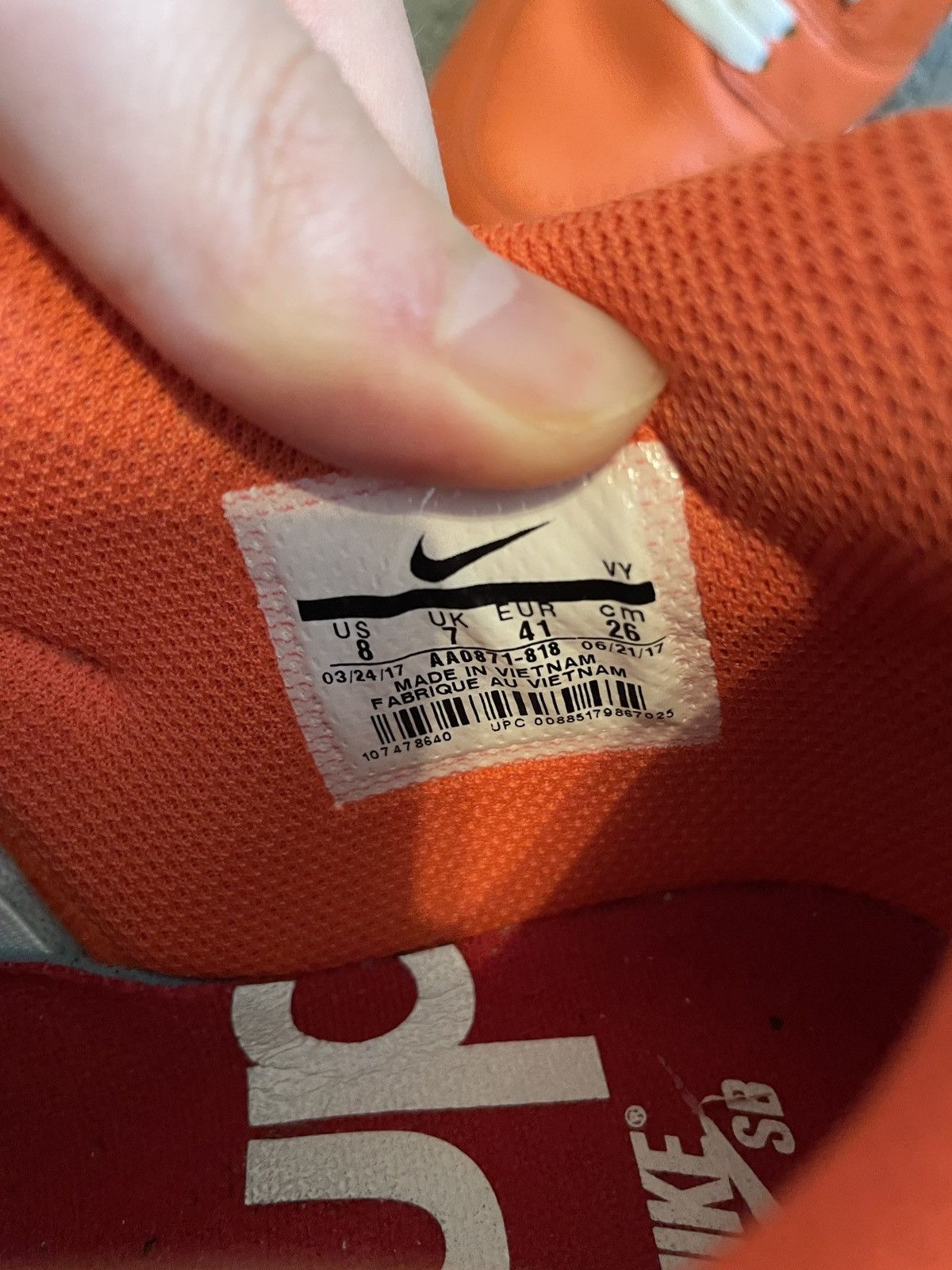Nike × Supreme Supreme Nike SB Air Force 2 Low US 8 Size US 8 / EU 41 - 7 Thumbnail