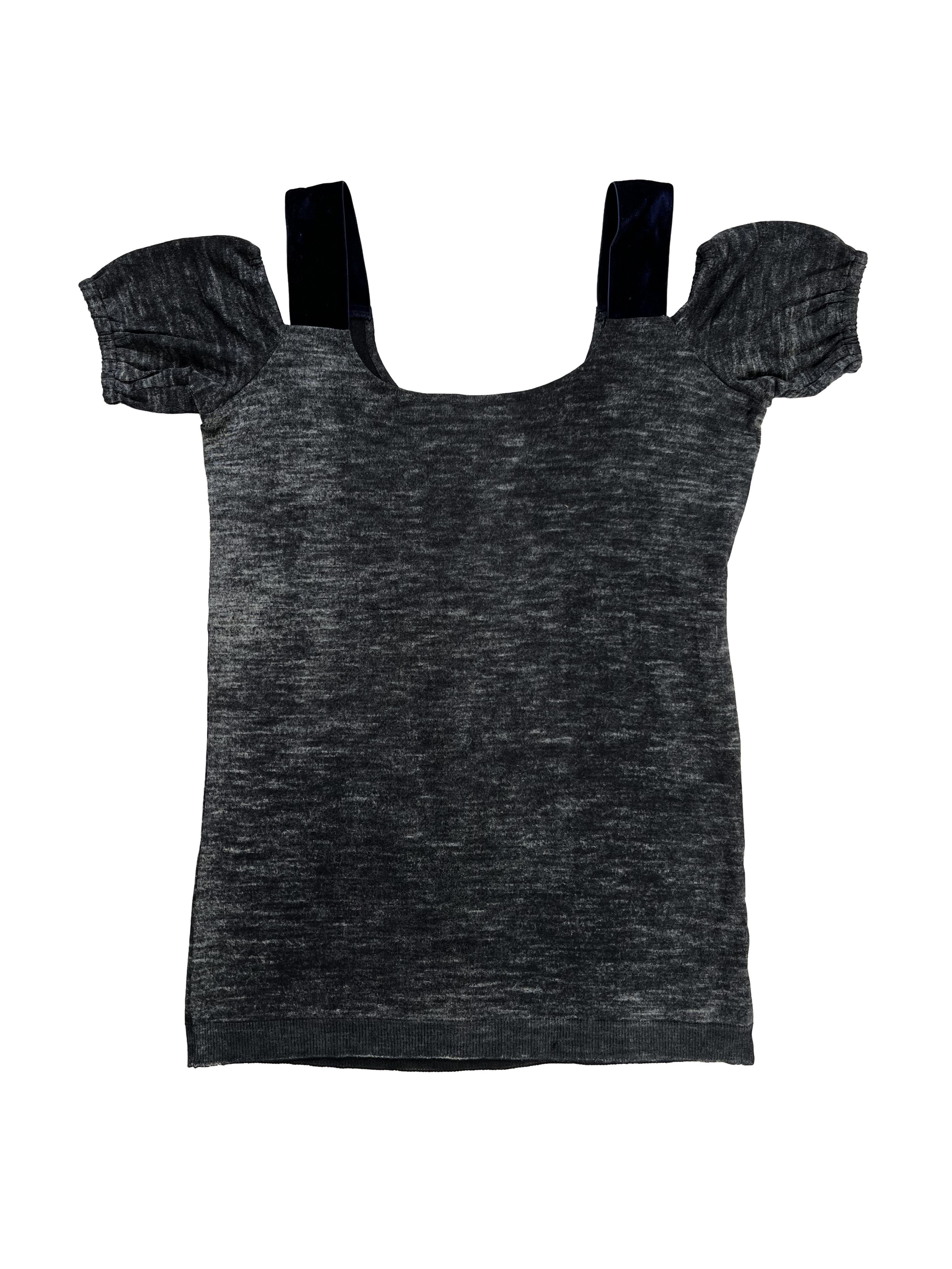 Prada ⚡️QUICK SALE⚡️Prada Grey with Blue Wool/Silk Mix Knit Top Size L / US 10 / IT 46 - 2 Thumbnail