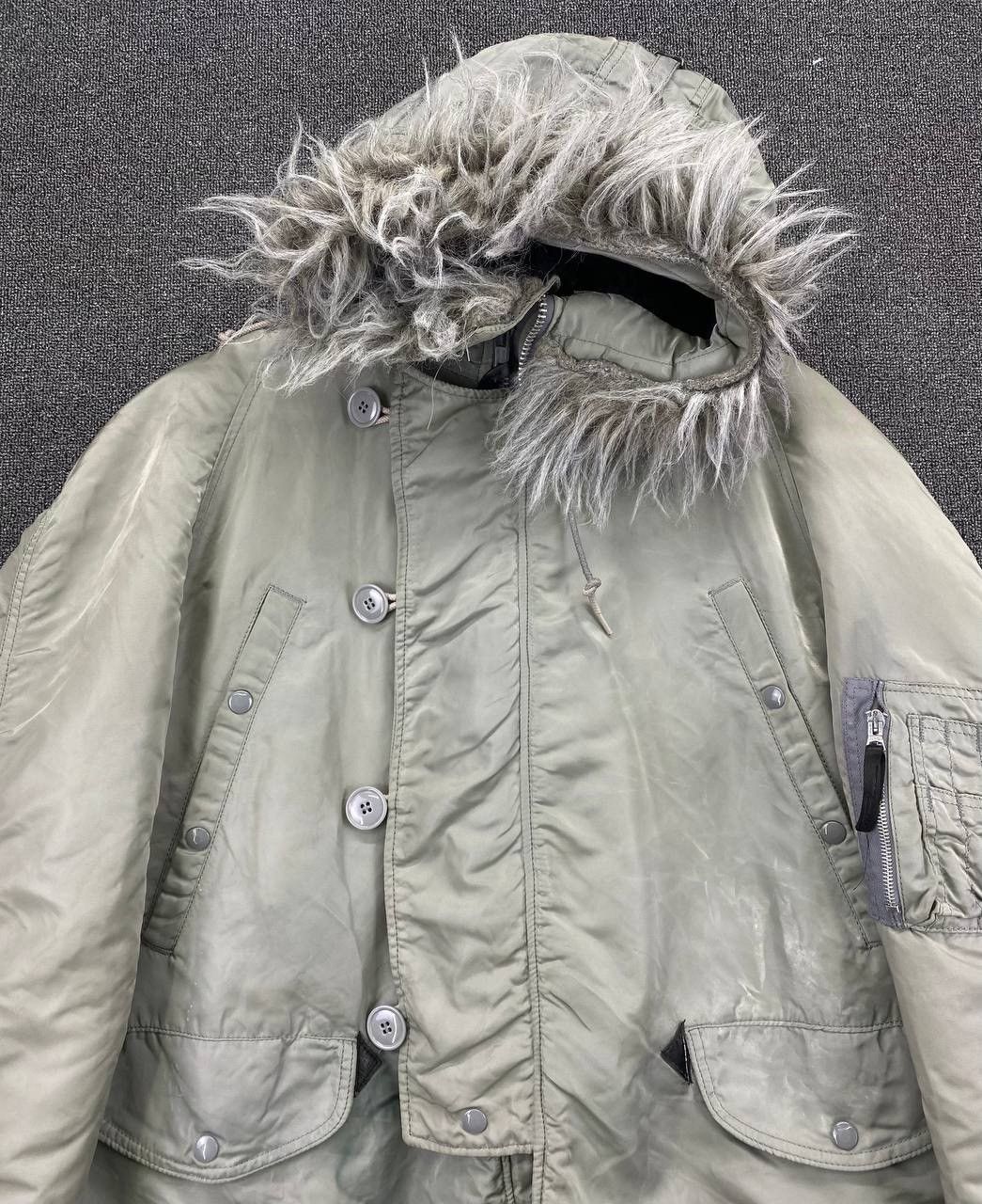 Alpha Industries Vintage 90s Alpha Industries N 3B Made in USA winter jacket Size M / US 6-8 / IT 42-44 - 5 Thumbnail