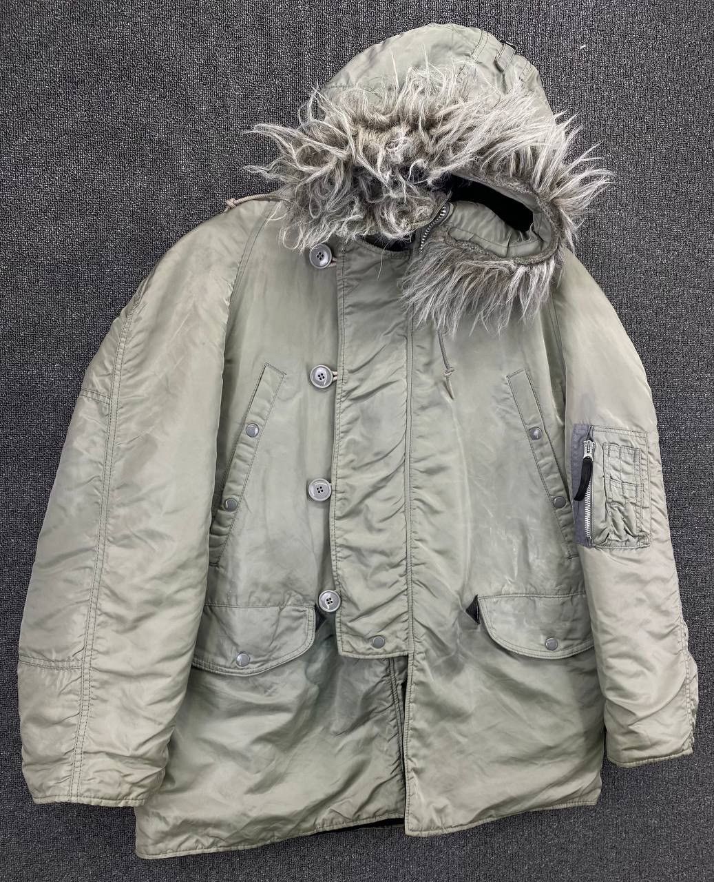 Alpha Industries Vintage 90s Alpha Industries N 3B Made in USA winter jacket Size M / US 6-8 / IT 42-44 - 2 Thumbnail