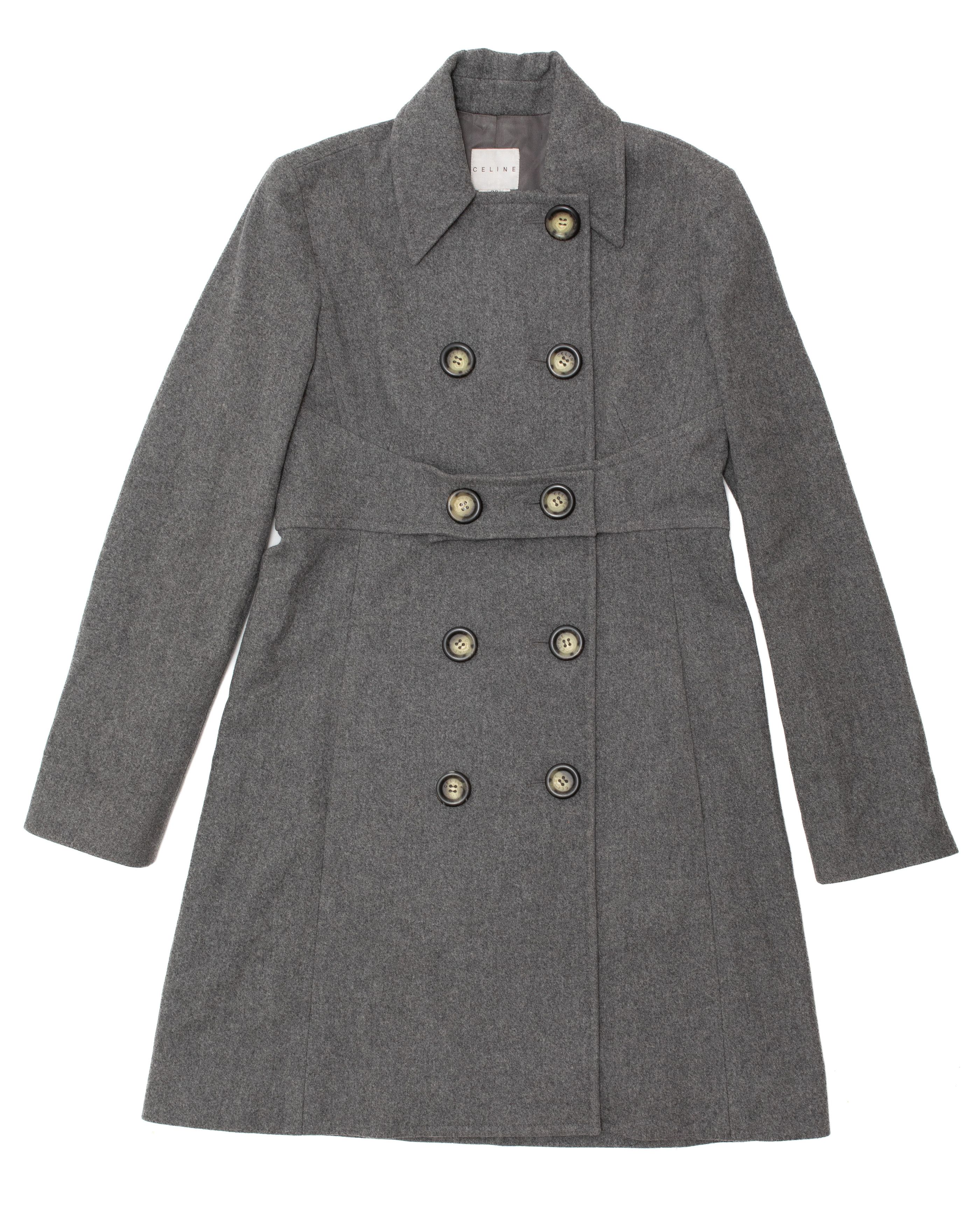 Celine CELINE Vintage Double Breasted Grey Wool Peacoat Size M / US 6-8 / IT 42-44 - 2 Thumbnail