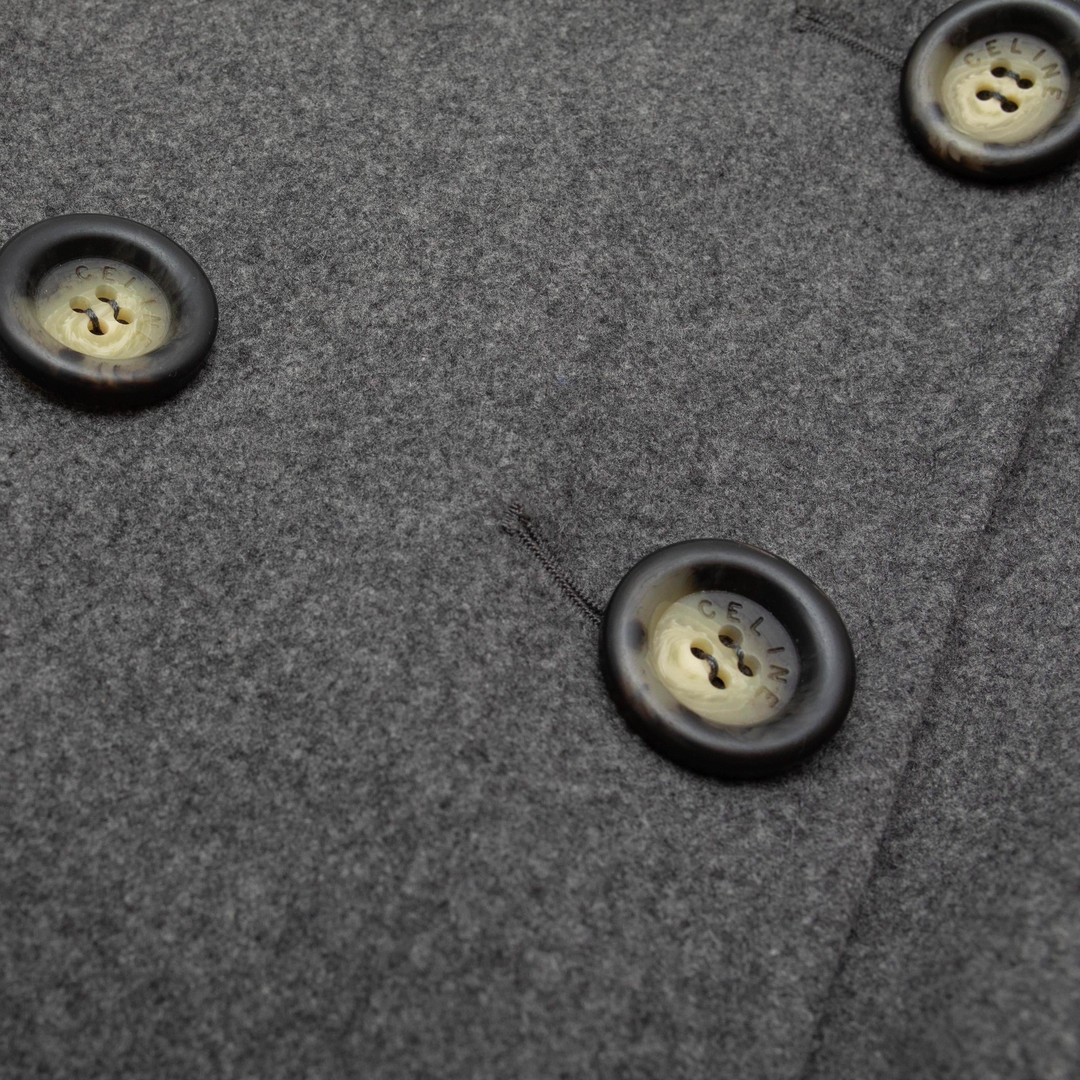 Celine CELINE Vintage Double Breasted Grey Wool Peacoat Size M / US 6-8 / IT 42-44 - 4 Thumbnail
