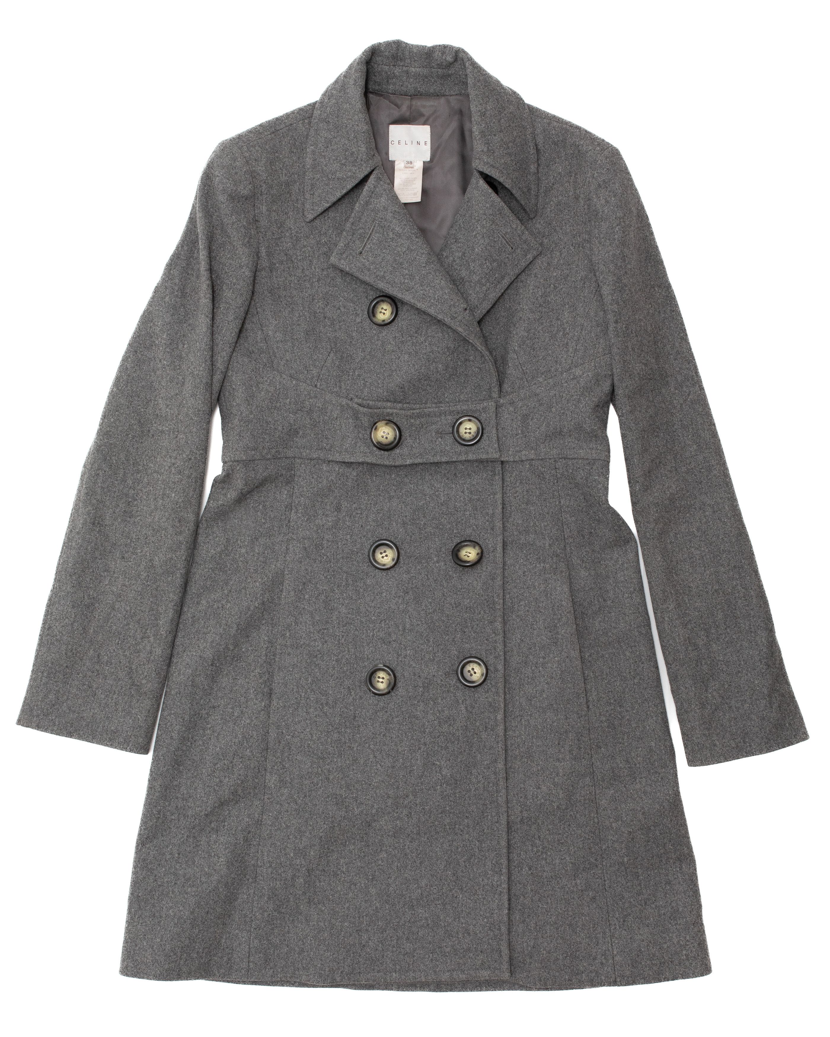 Celine × Hedi Slimane vintage Celine Pea Coat | Grailed