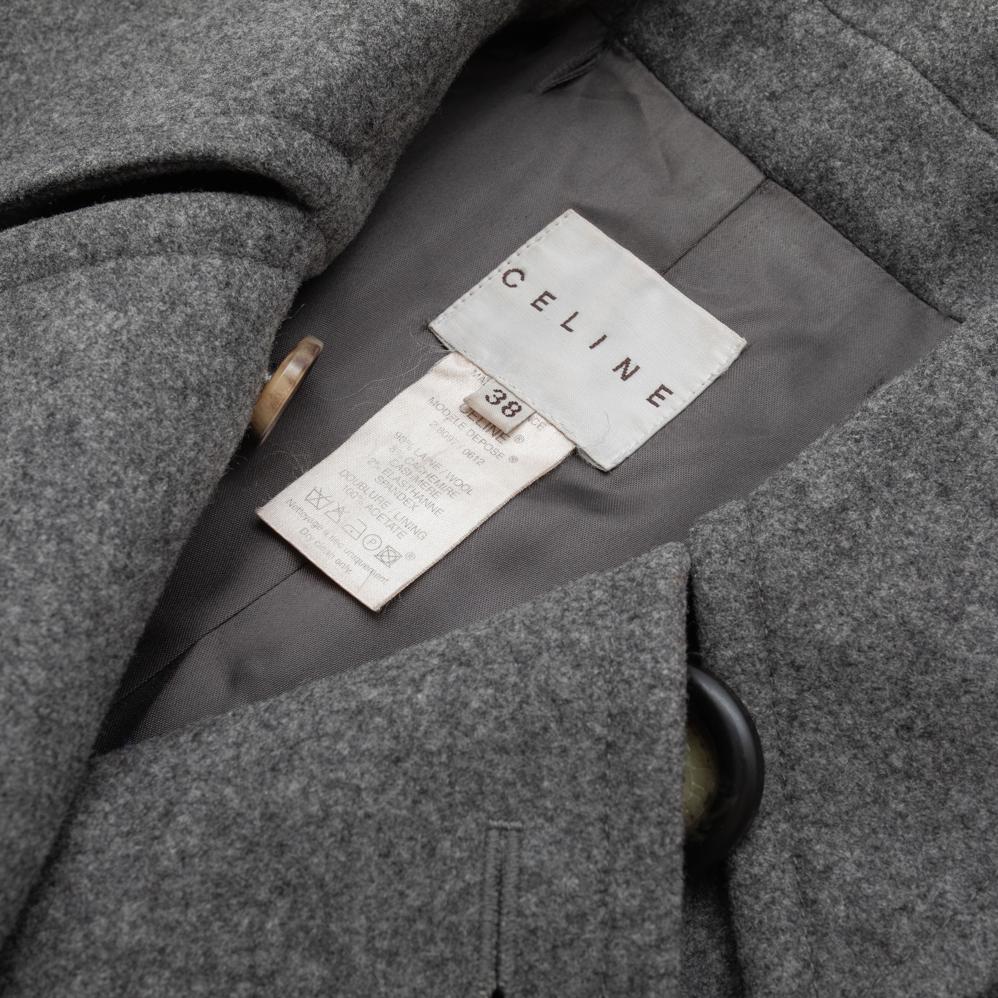 Celine CELINE Vintage Double Breasted Grey Wool Peacoat Size M / US 6-8 / IT 42-44 - 5 Thumbnail