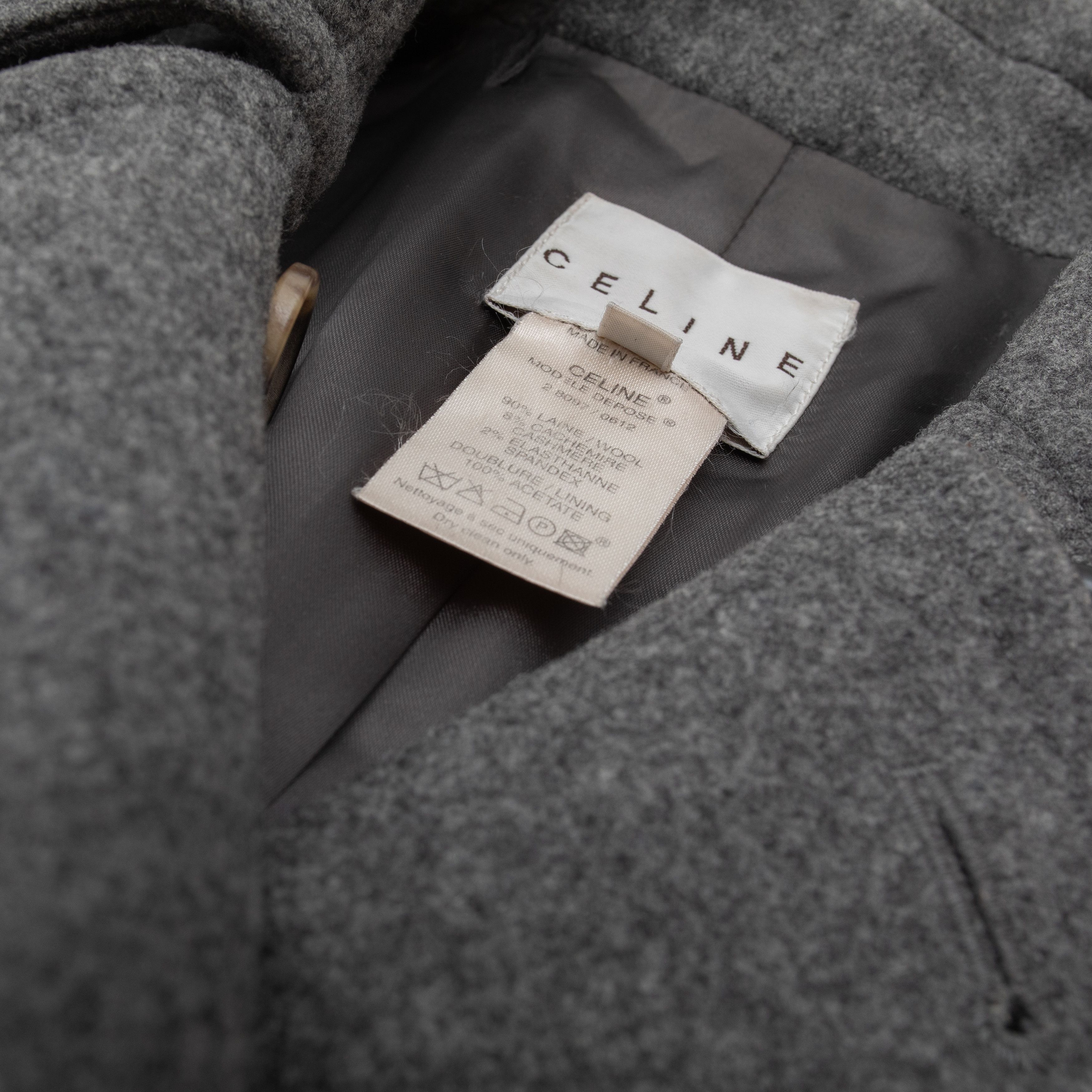 Celine CELINE Vintage Double Breasted Grey Wool Peacoat Size M / US 6-8 / IT 42-44 - 6 Thumbnail