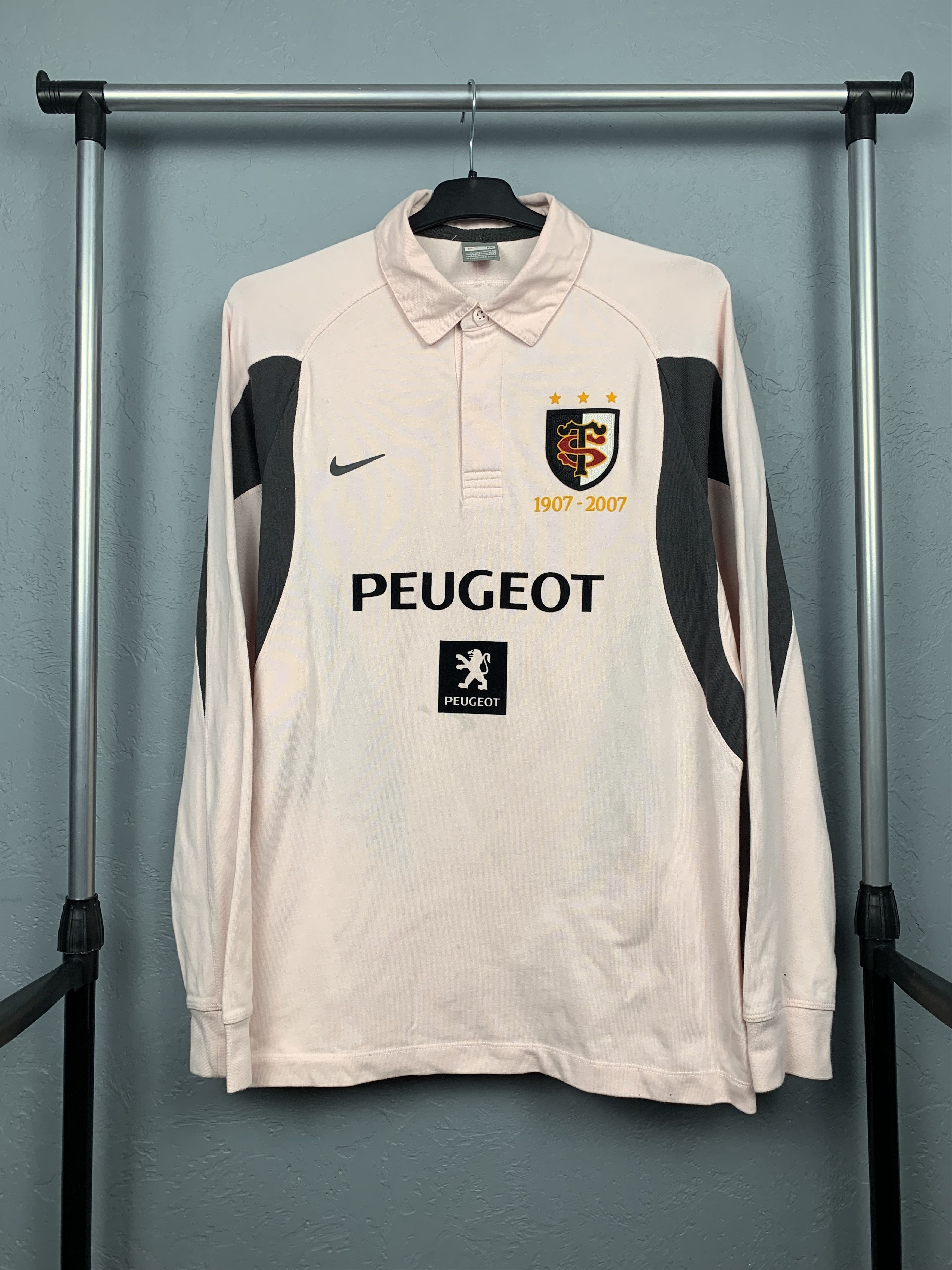 Nike × Vintage Nike “Peugeot” Logo Rugby Long Sleeve Polo Shirt Tee Size US M / EU 48-50 / 2 - 1 Thumbnail