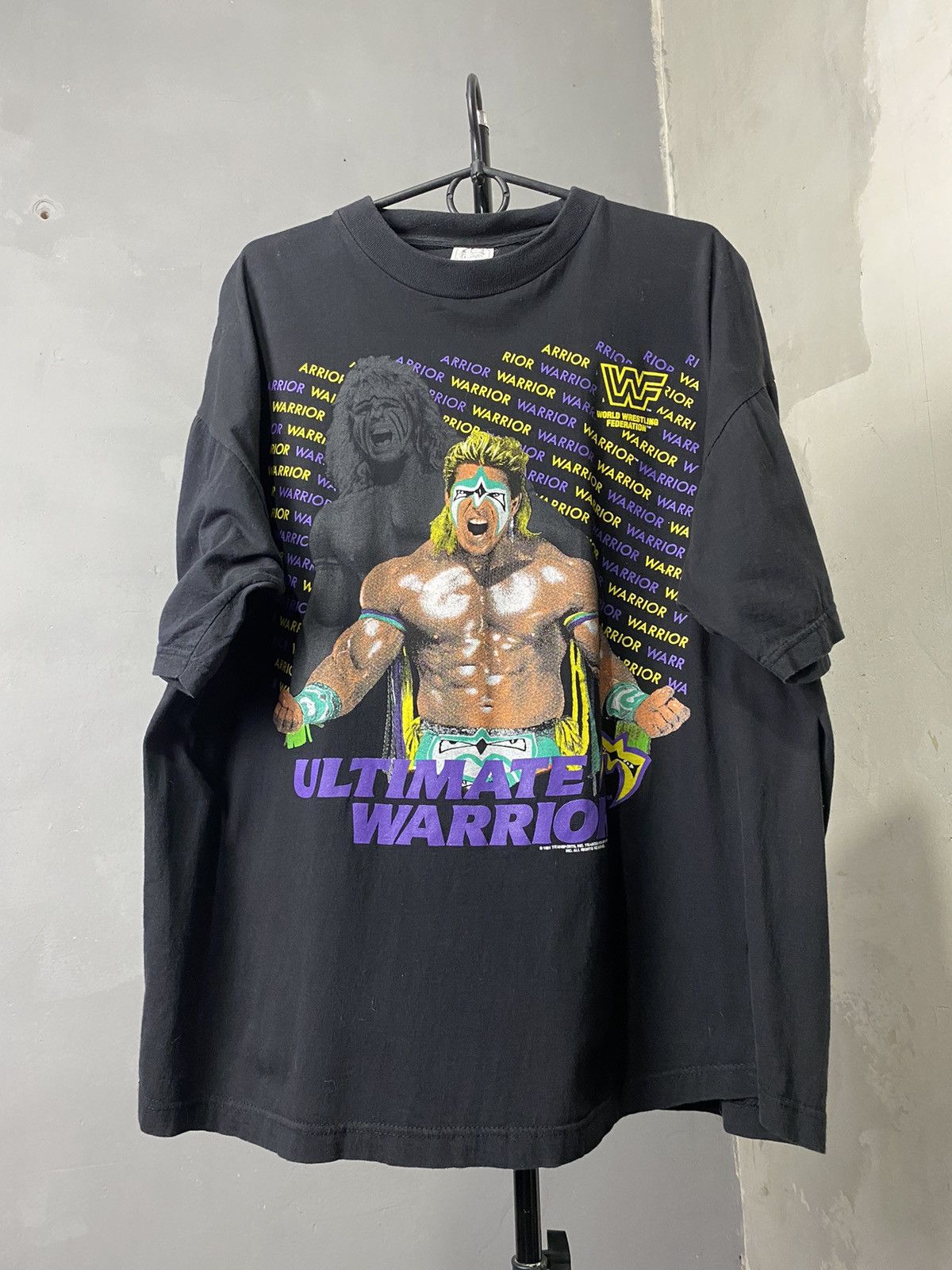 Vintage × WWE 1991 ULTIMATE WARRIOR WWF VINTAGE TEE T Shirt Size US XL / EU 56 / 4 - 1 Thumbnail
