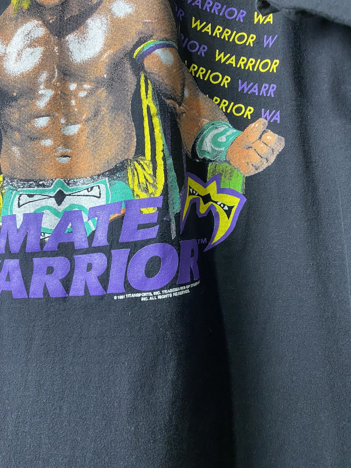 Vintage × WWE 1991 ULTIMATE WARRIOR WWF VINTAGE TEE T Shirt Size US XL / EU 56 / 4 - 3 Thumbnail