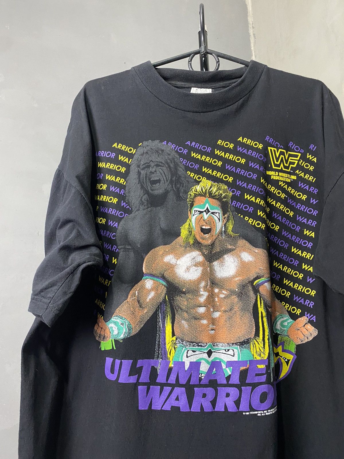 Vintage × WWE 1991 ULTIMATE WARRIOR WWF VINTAGE TEE T Shirt Size US XL / EU 56 / 4 - 2 Thumbnail