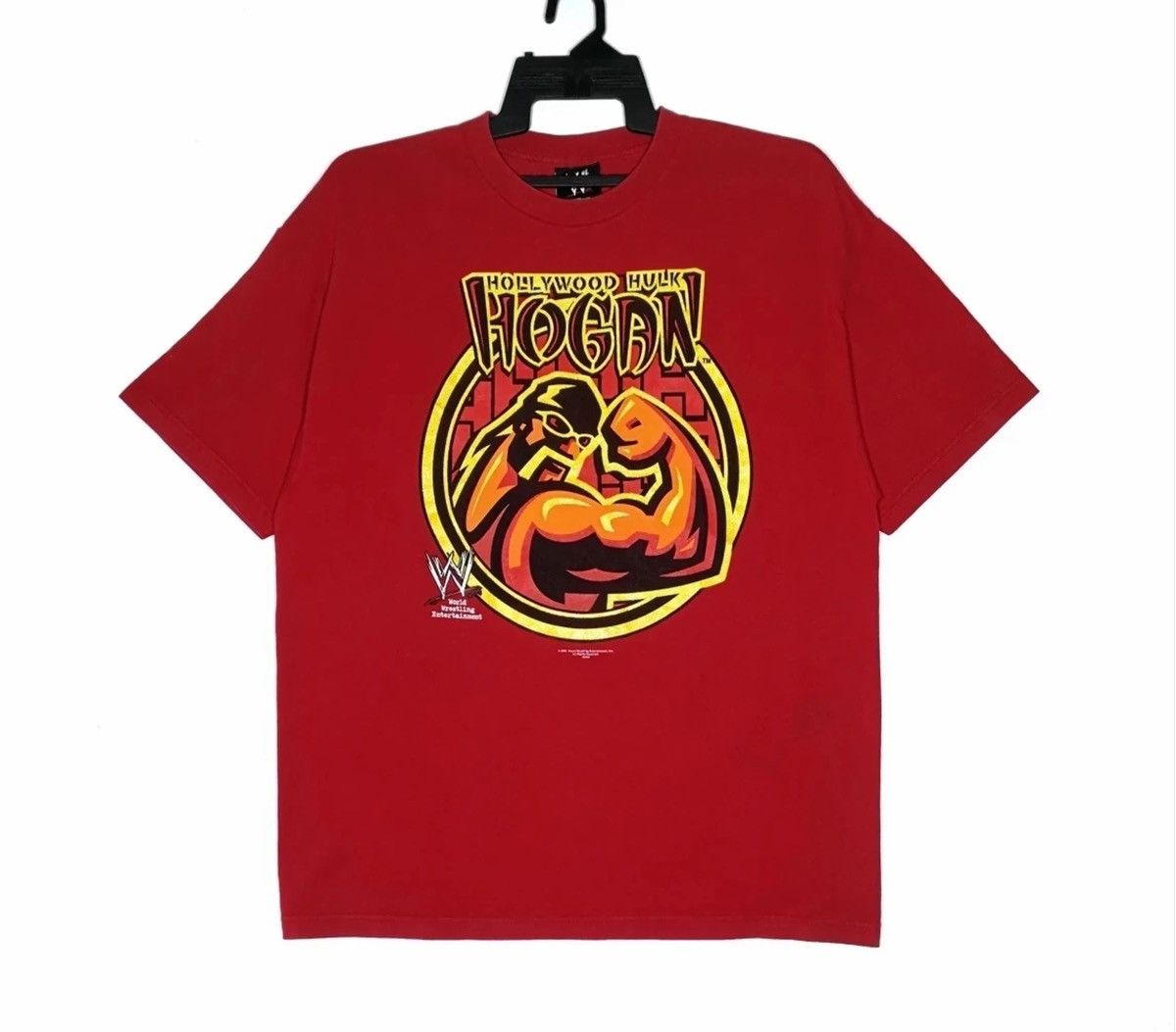 Image of Vintage Wwe Hulk Hogan Wrestling Tshirt in Red, Men's (Size XL)