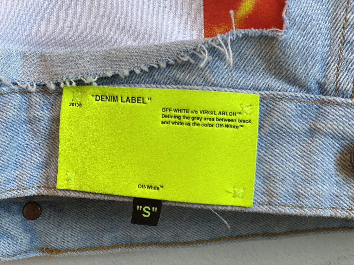 Off-White Off-White Printed Logo Denim Jacket Size US XL / EU 56 / 4 - 4 Thumbnail