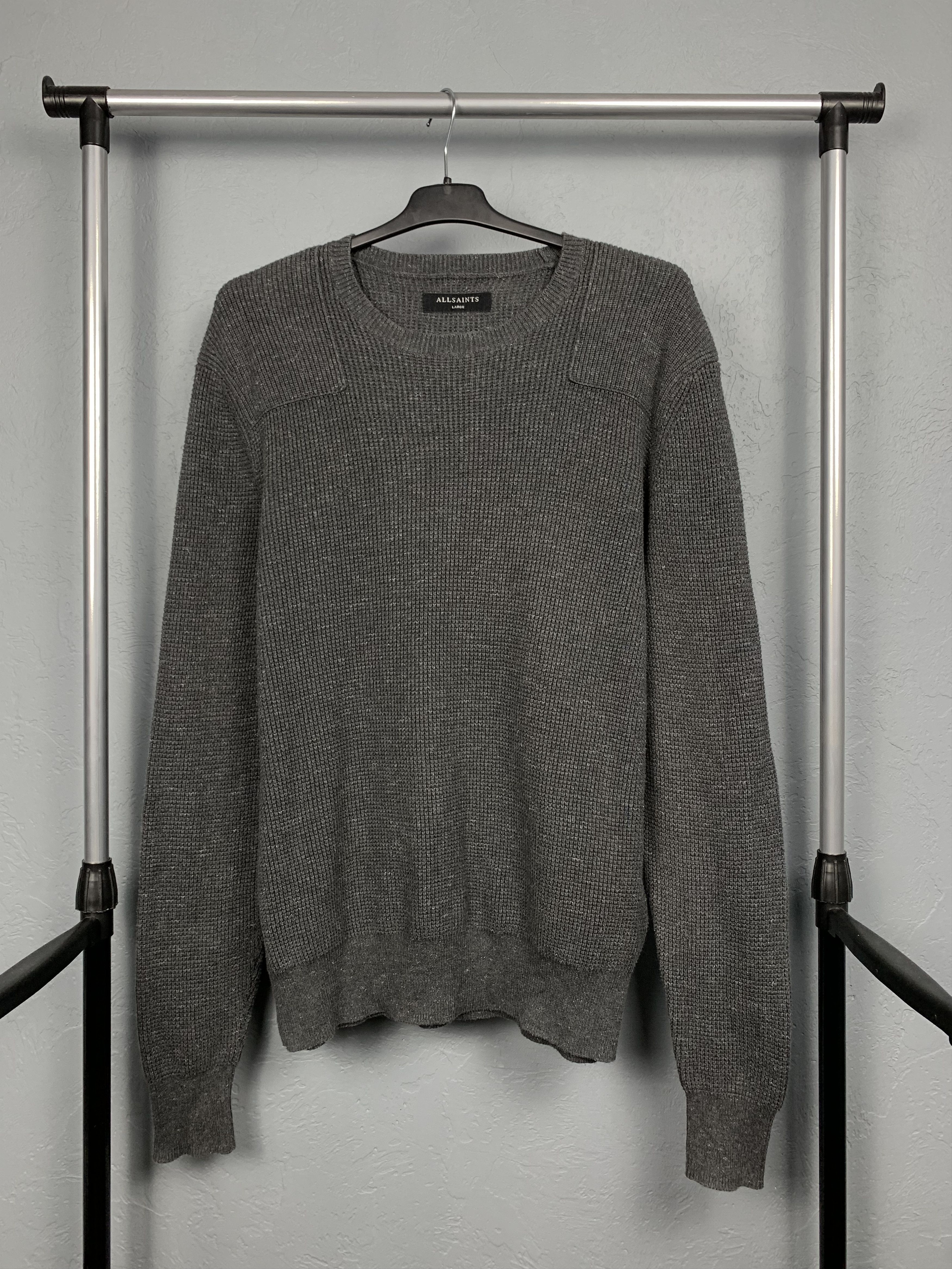 Allsaints Allsaints Elne Vintage Mens Cotton Knit Crew Neck Sweater Size US L / EU 52-54 / 3 - 1 Thumbnail