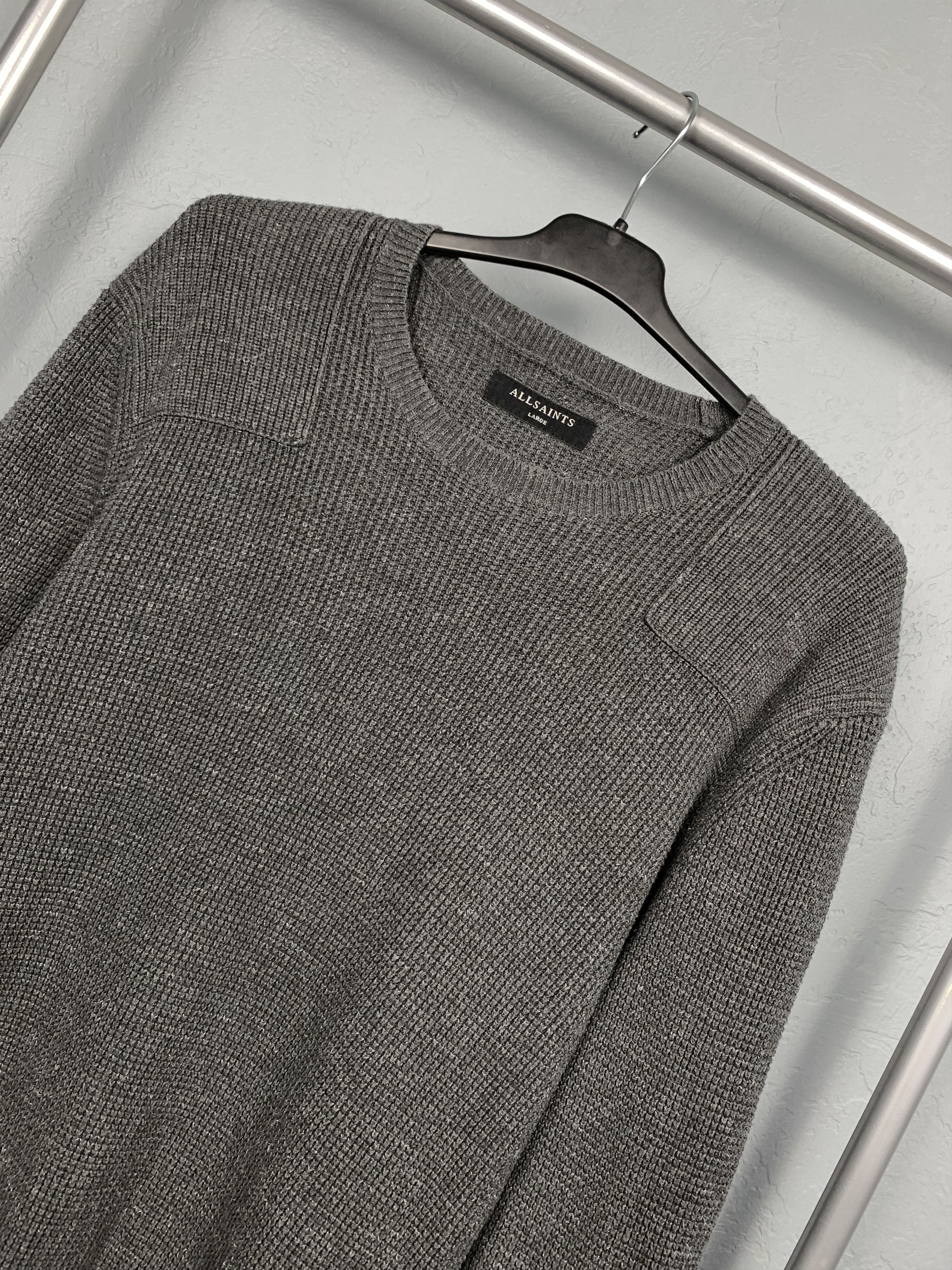 Allsaints Allsaints Elne Vintage Mens Cotton Knit Crew Neck Sweater Size US L / EU 52-54 / 3 - 2 Thumbnail