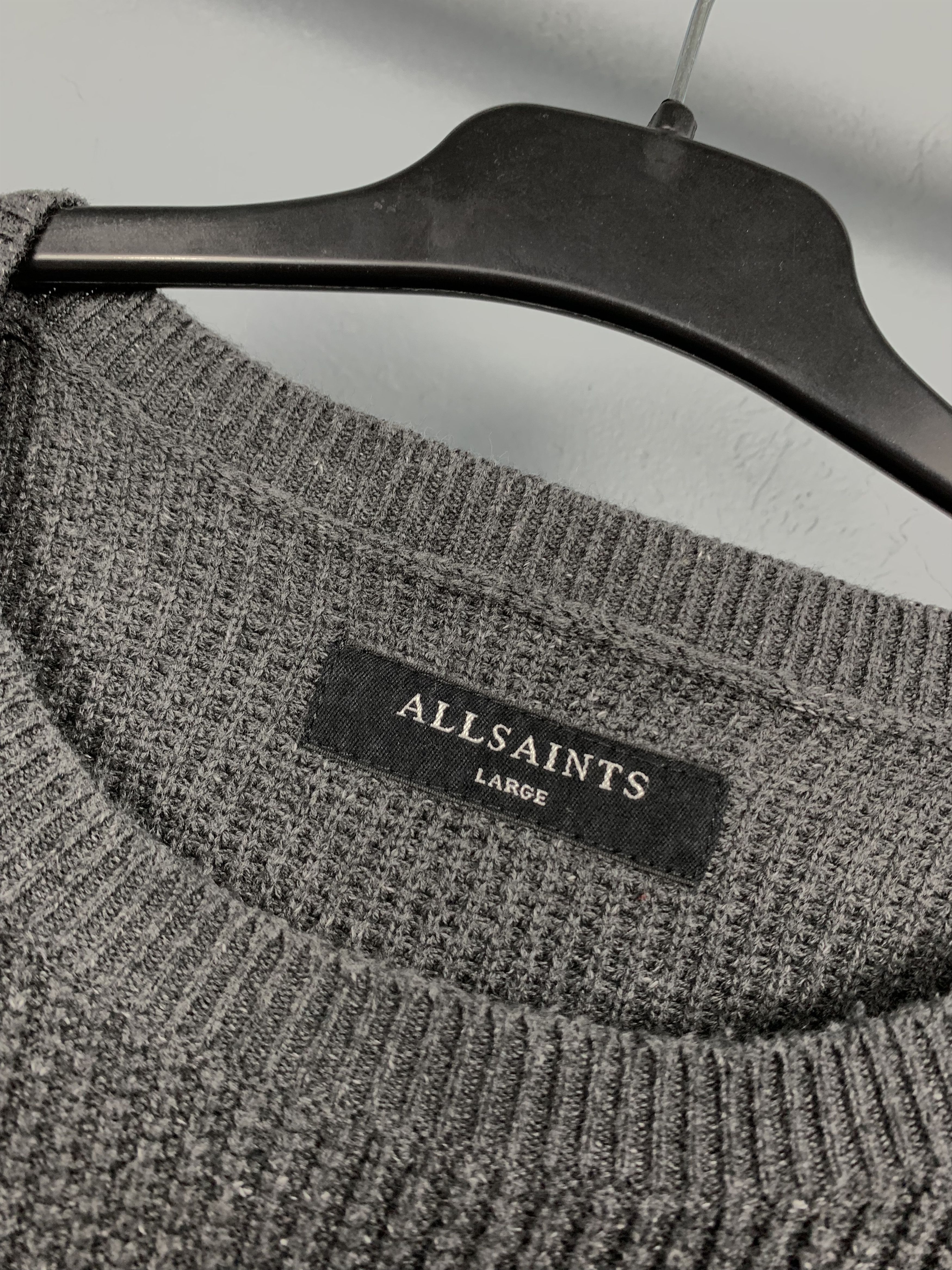 Allsaints Allsaints Elne Vintage Mens Cotton Knit Crew Neck Sweater Size US L / EU 52-54 / 3 - 3 Thumbnail