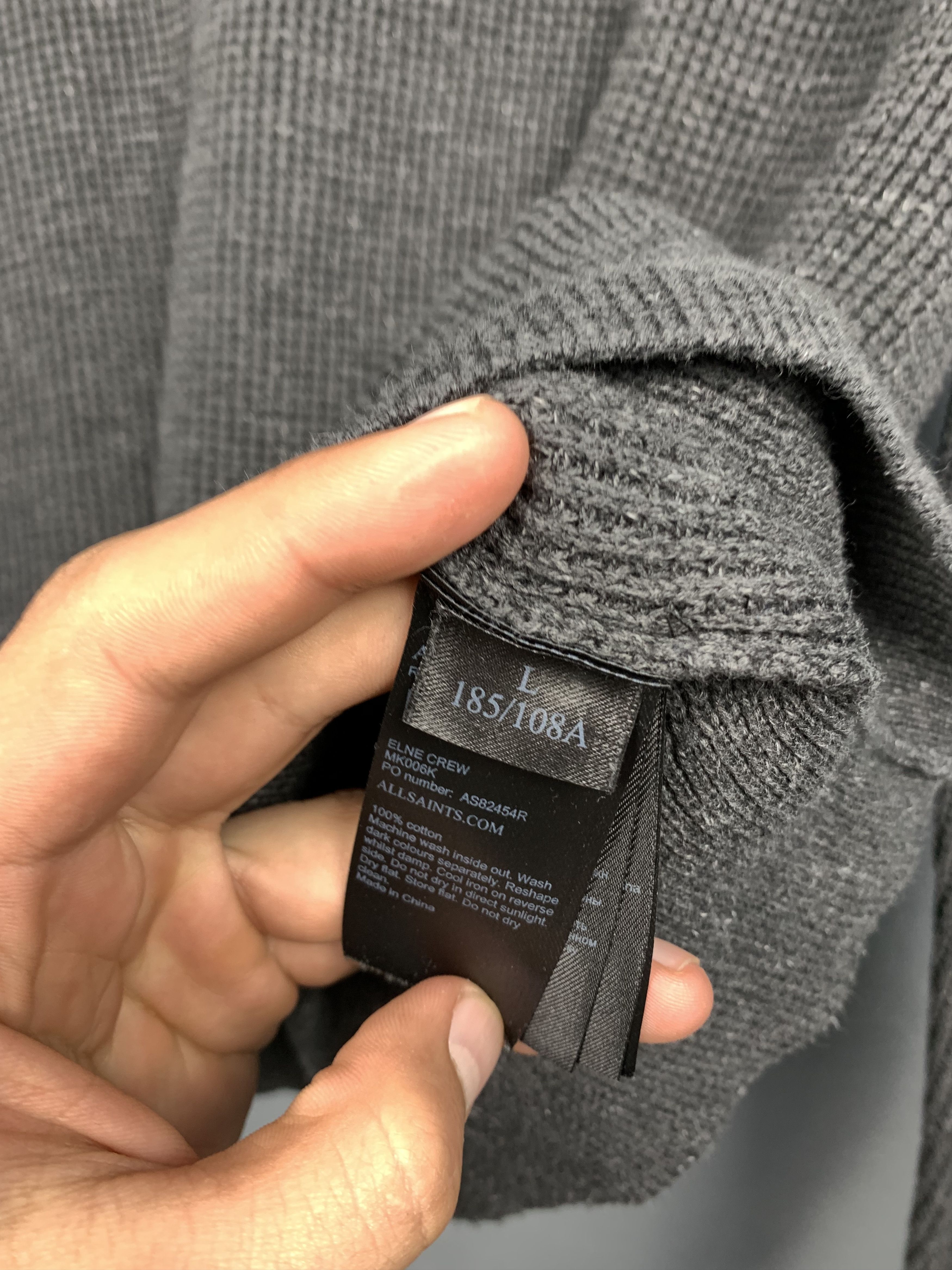 Allsaints Allsaints Elne Vintage Mens Cotton Knit Crew Neck Sweater Size US L / EU 52-54 / 3 - 4 Thumbnail