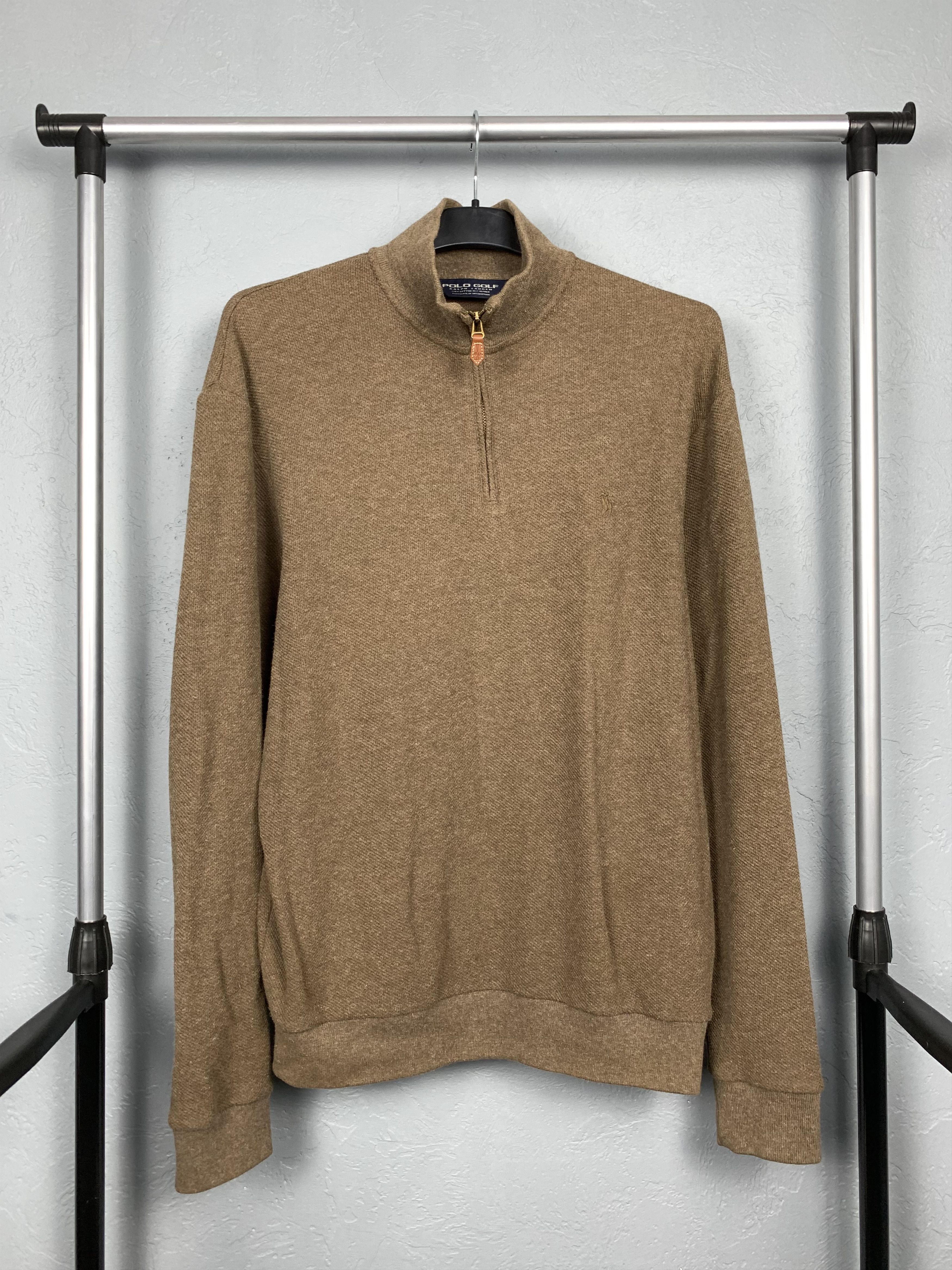 Polo Ralph Lauren Polo Golf Ralph Lauren Vintage Mens 1\4 Zip Sweatshirt Brown Size US S / EU 44-46 / 1 - 1 Thumbnail