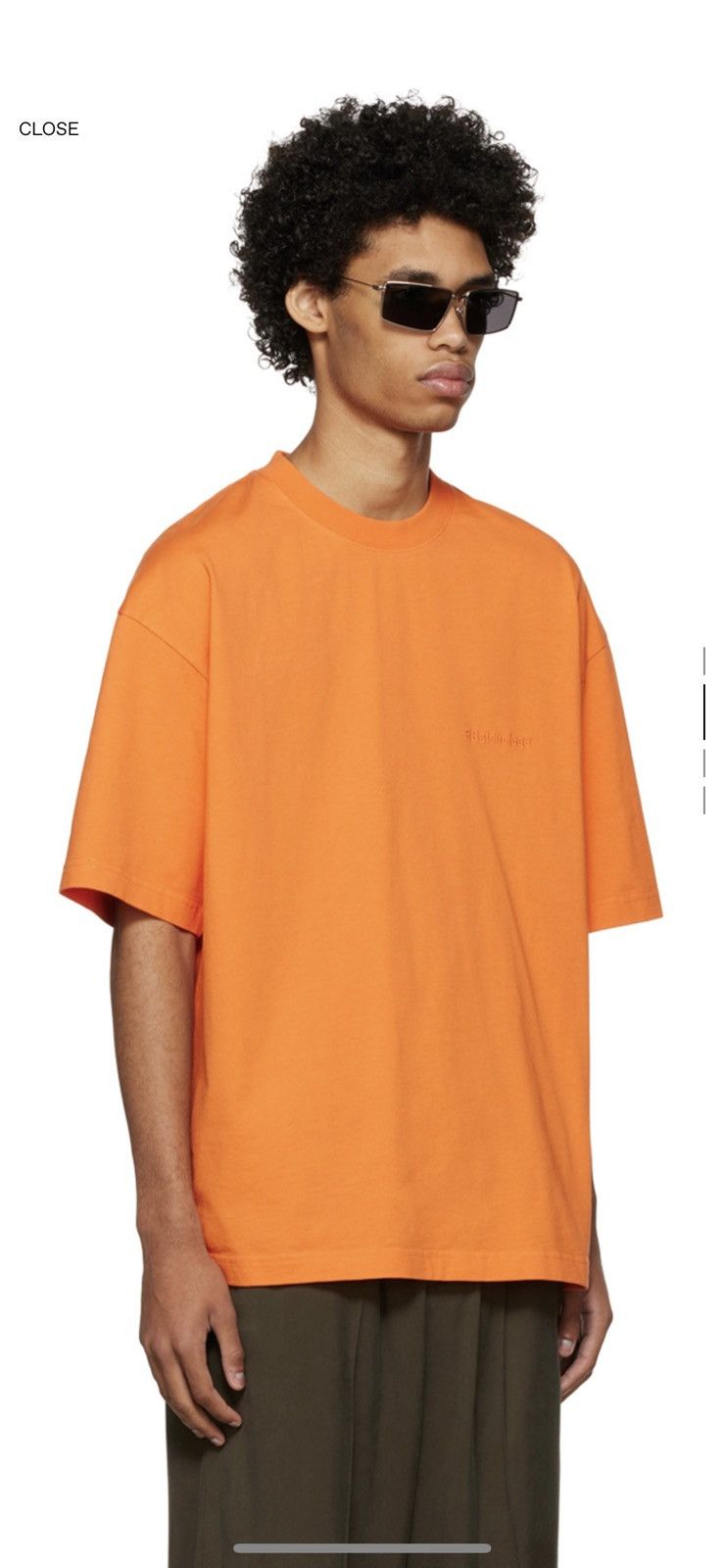 Balenciaga Balenciaga Orange Cotton T Shirt Size US L / EU 52-54 / 3 - 2 Thumbnail