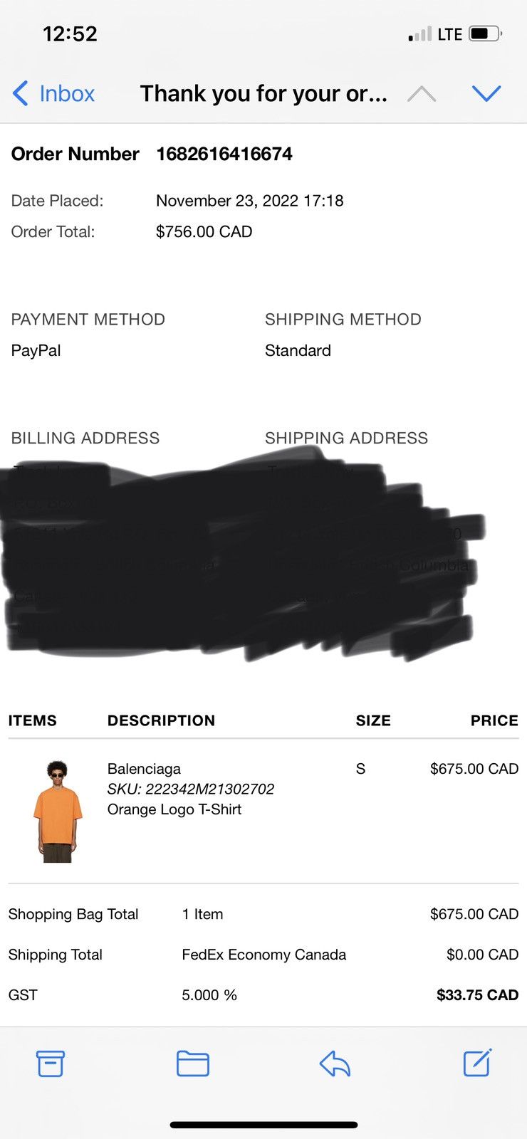 Balenciaga Balenciaga Orange Cotton T Shirt Size US L / EU 52-54 / 3 - 4 Thumbnail